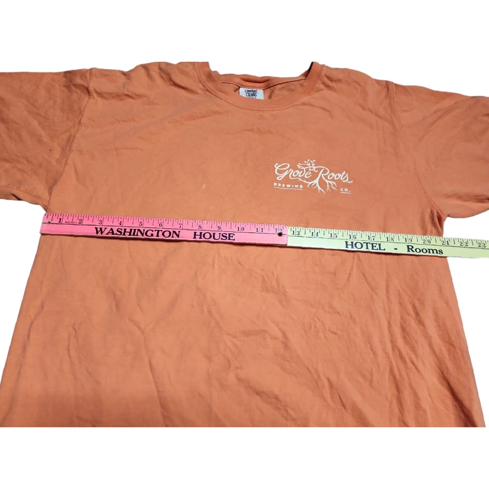 Roots VINTAGE Grove Roots Brewing Co T-Shirt Men L Short Sleeve Crew Neck Orange Beer/Brewery Double-Sided Winter Size US L / EU 52-54 / 3 - 3 Thumbnail