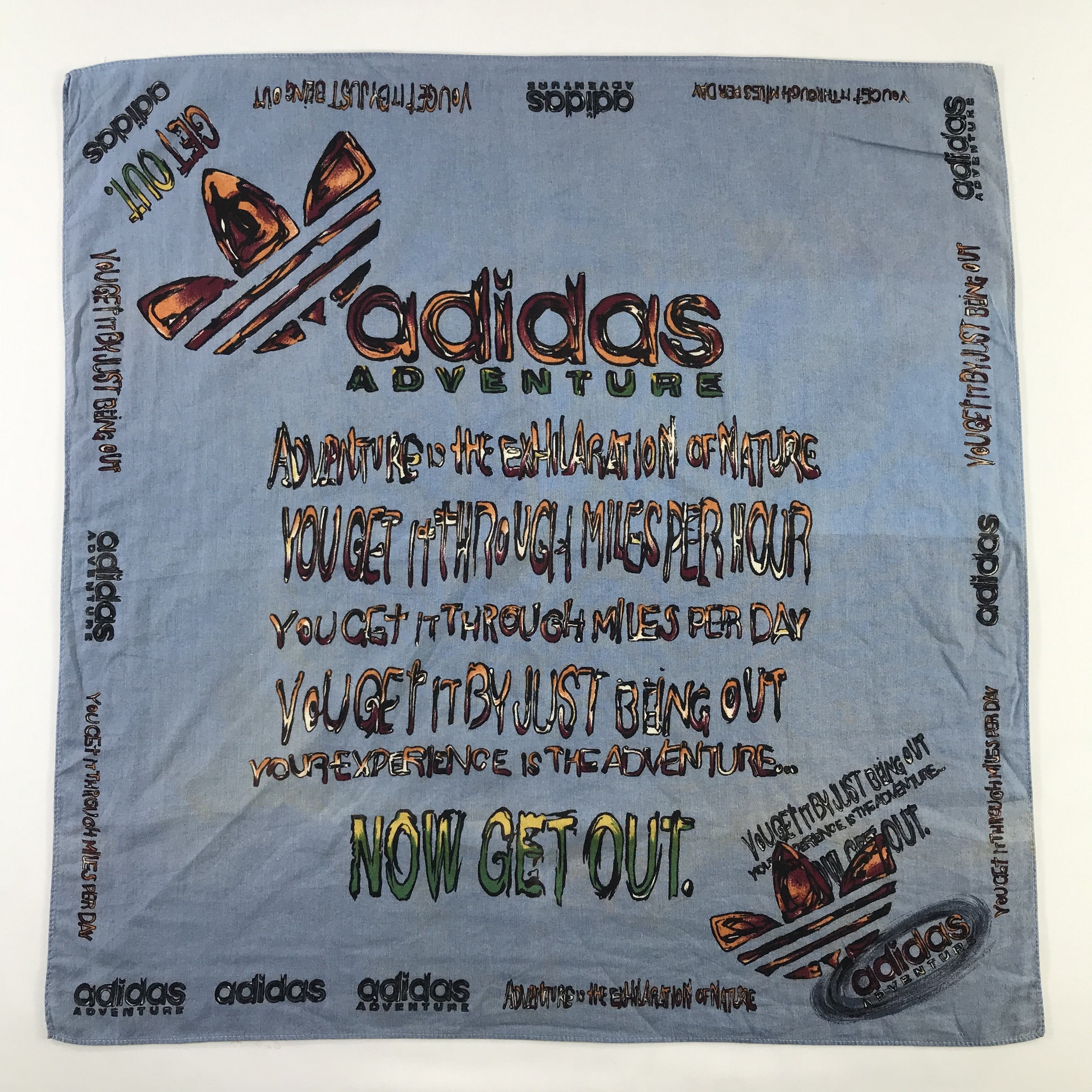 Adidas × Vintage Adidas Bandana / Handkerchief / Neckerchief - S457 Size ONE SIZE - 1 Thumbnail