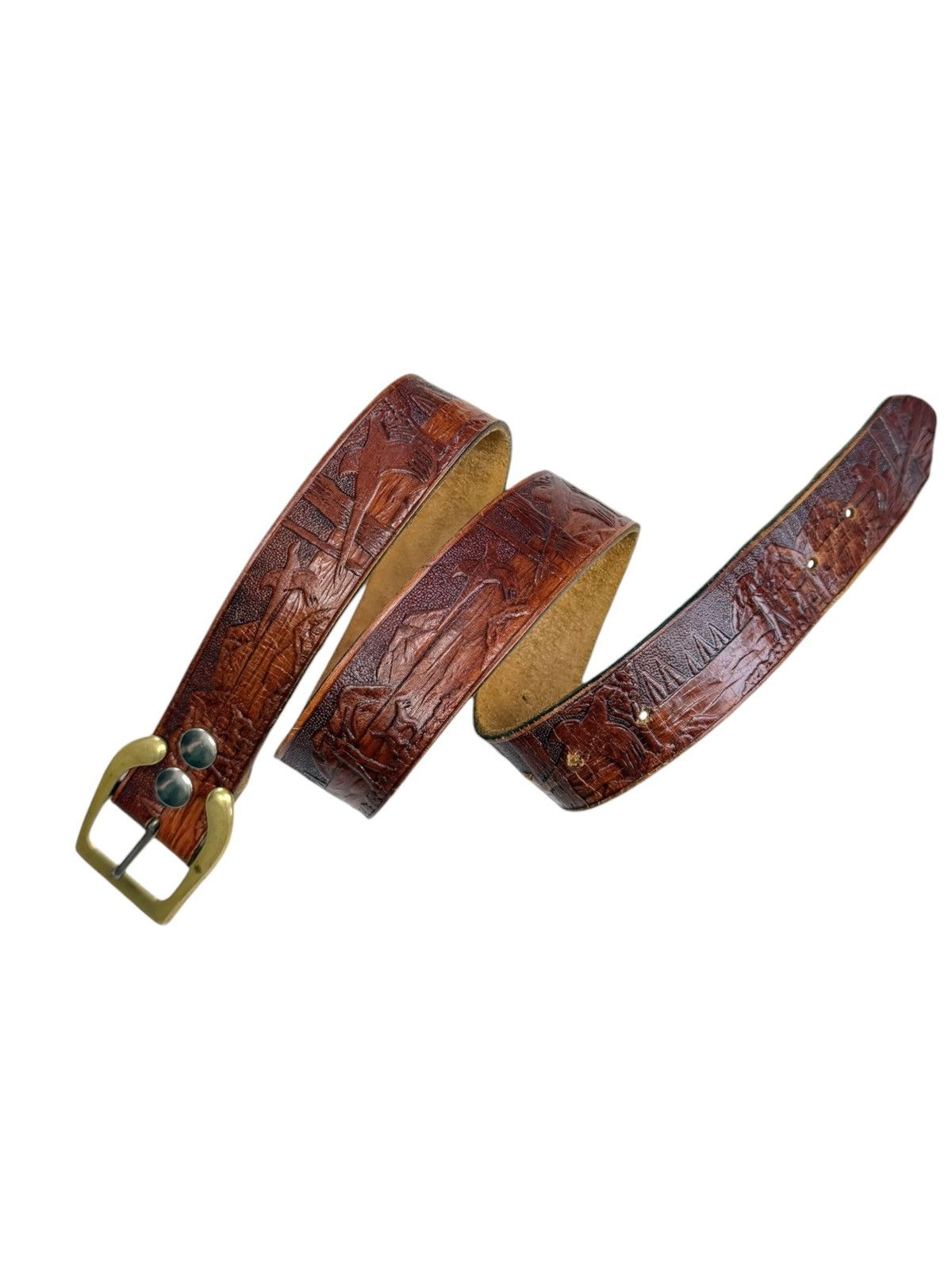 Vintage Vintage Western Leather belt Htc Number nine style Size ONE SIZE - 2 Thumbnail