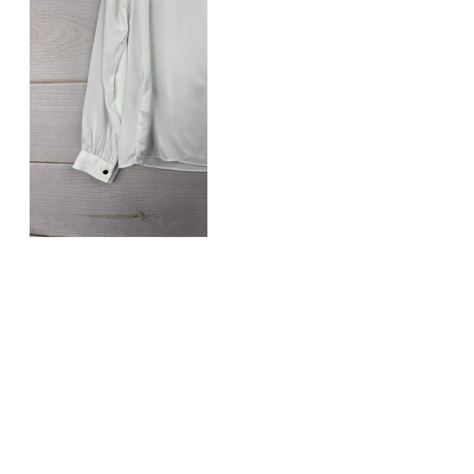 H&M H&M Womens Top Blouse Shirt White V-Neck Long Sleeve XS4? Size S / US 4 / IT 40 - 9 Thumbnail