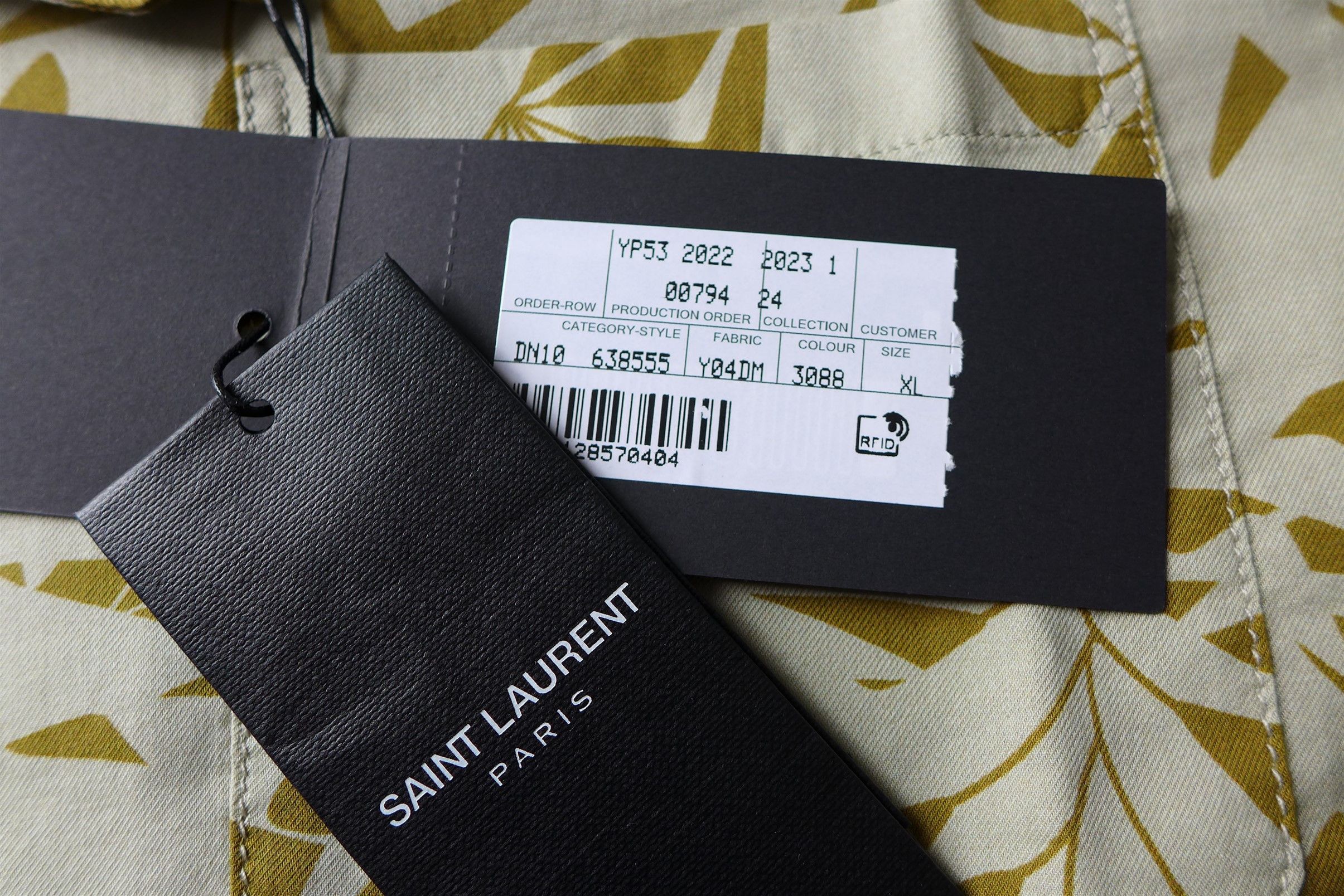 Saint Laurent Paris Saint Laurent Palm Tree Print Short-Sleeve Shirt Size US XL / EU 56 / 4 - 12 Thumbnail