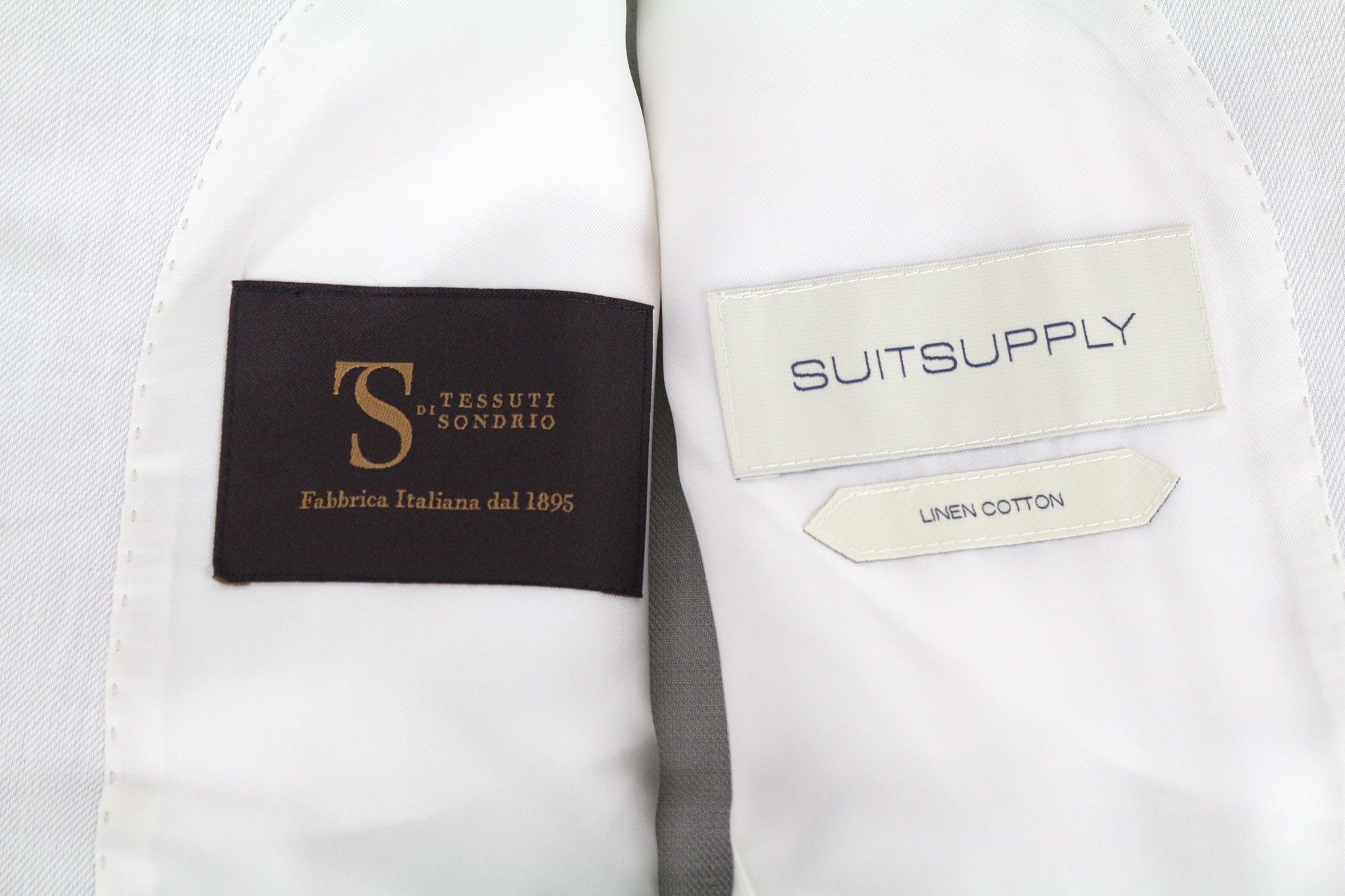 Suitsupply HAVANA PATCH UK40S Grey Slim Linen Cotton Suit 73445 Size 40S - 10 Thumbnail