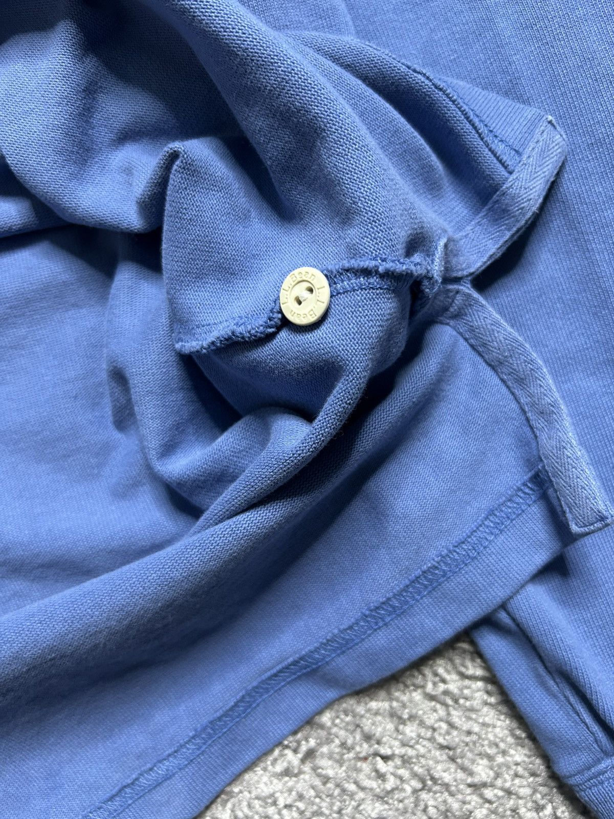Lands' End Vintage 90s Lands End Rugby Long Sleeve Blue Blank Contrast Size US M / EU 48-50 / 2 - 5 Thumbnail