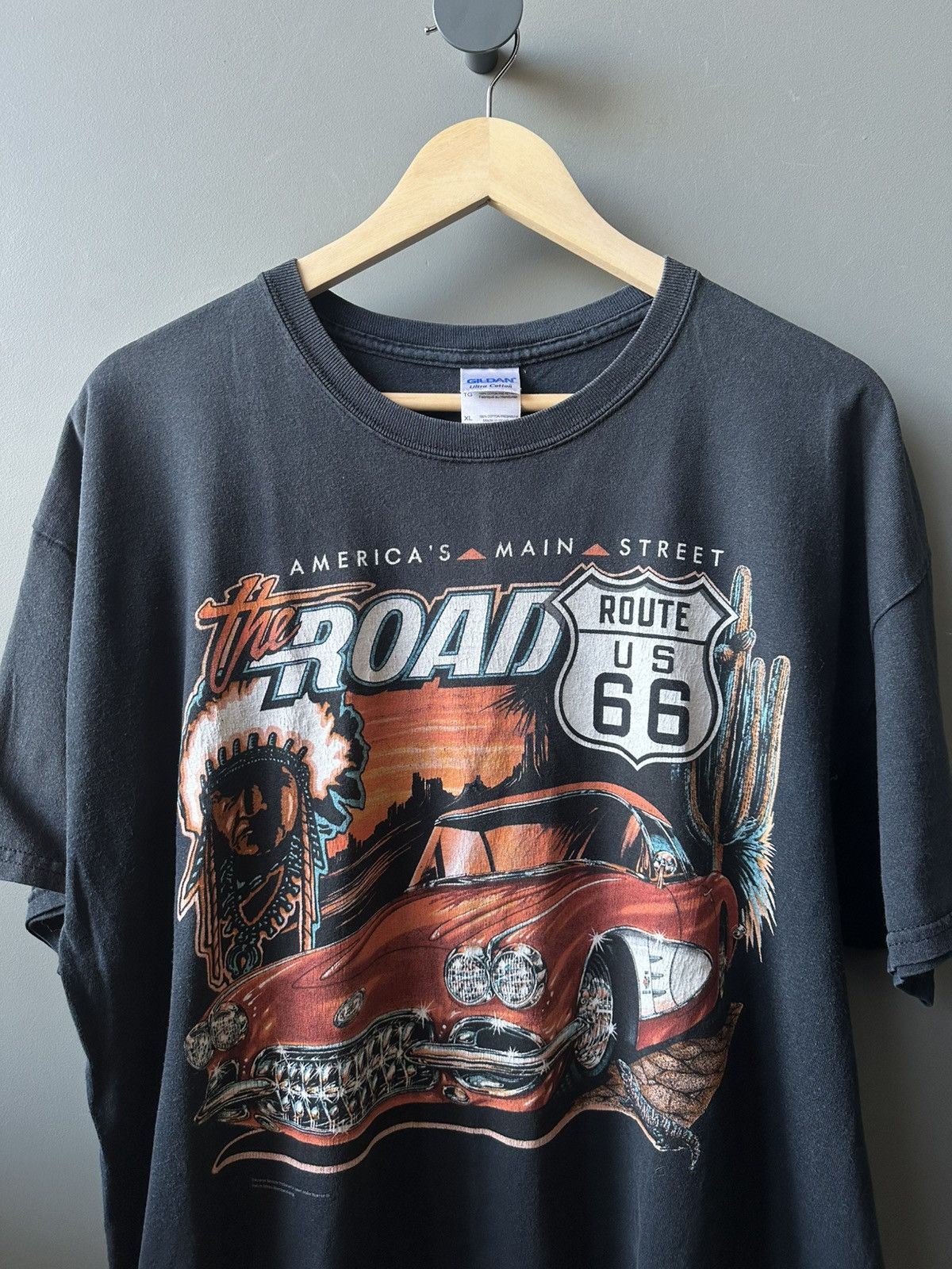 Gildan 90s Genaral Motors Route 66 Ralph White Merchandising Tee Size US XL / EU 56 / 4 - 2 Thumbnail