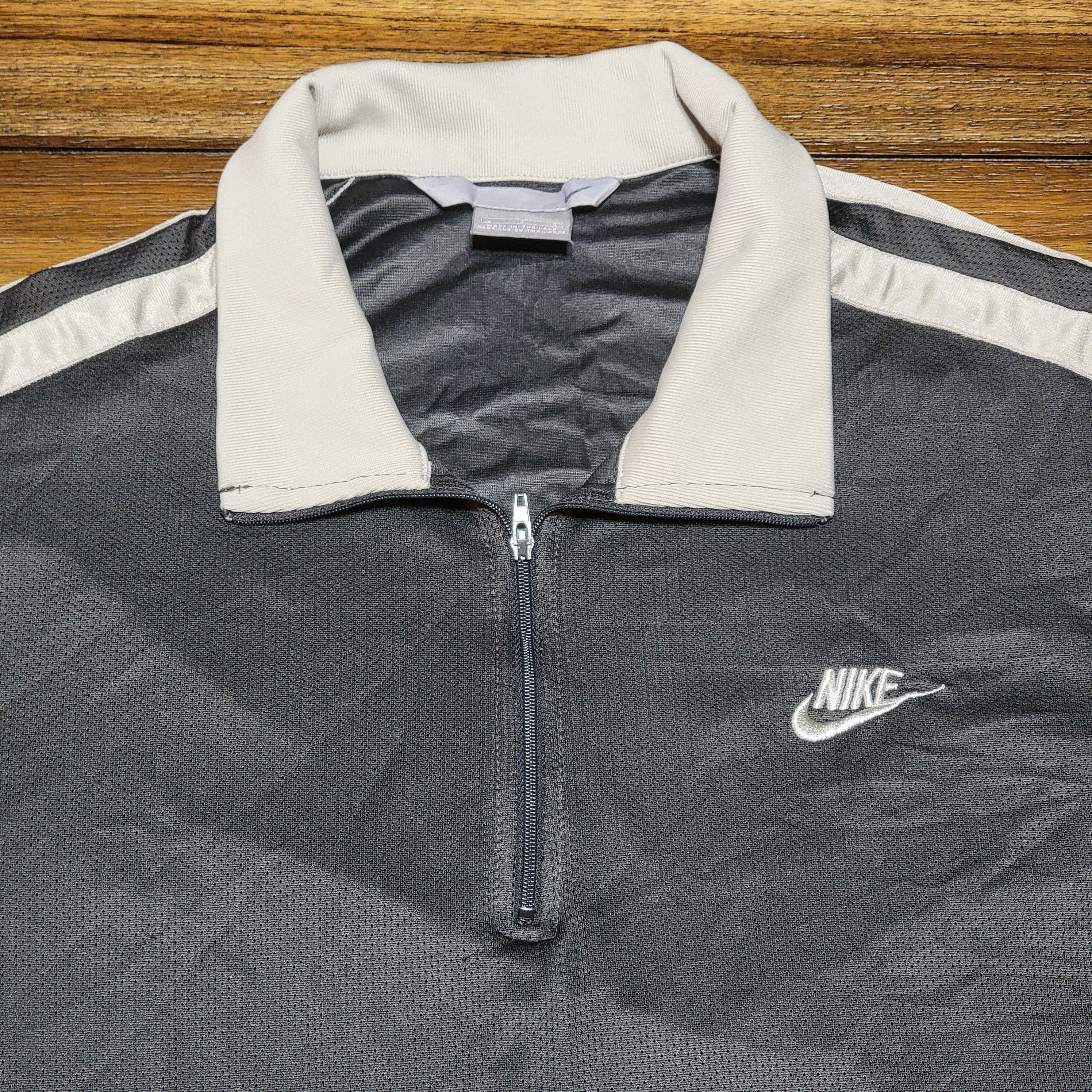 Nike Nike LS Quarter Zip Athletic Pullover Classic Stripes- Large Size US L / EU 52-54 / 3 - 2 Thumbnail