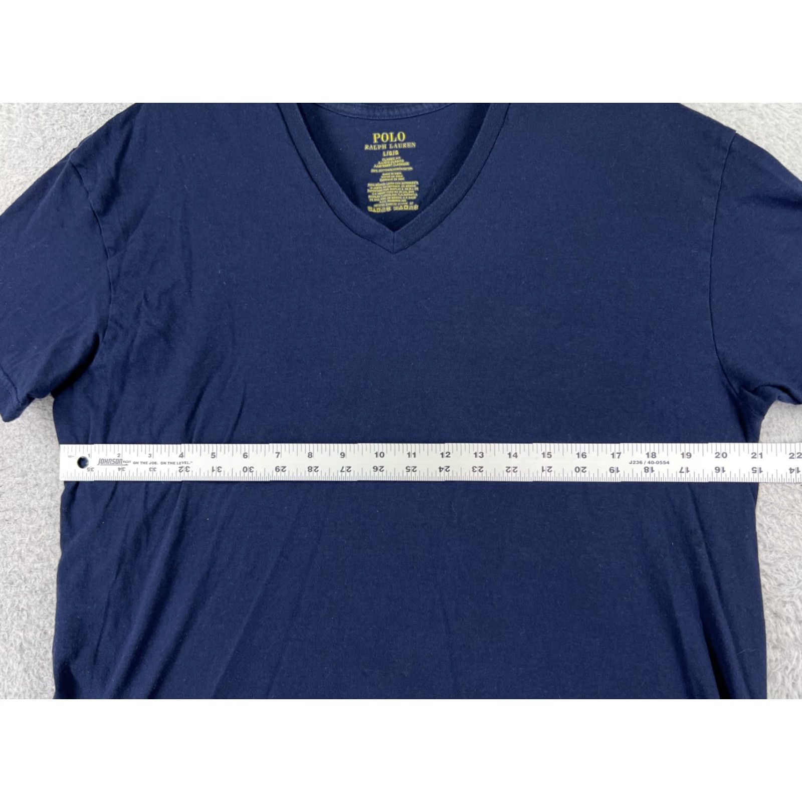 Ralph Lauren VINTAGE Polo Ralph Lauren Shirt Mens Large Blue 100% Cotton Pony V-Neck Short Sleeve - Mens L Blue Polo Shirt Sports Classic 90s Size US L / EU 52-54 / 3 - 7 Thumbnail