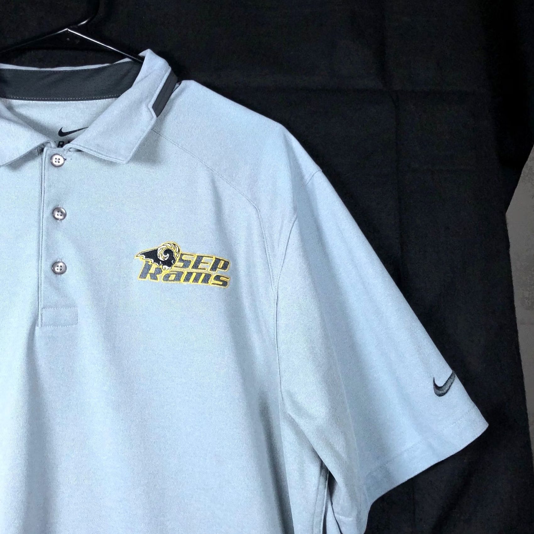 Nike Nike Mens Polo Shirt Gray Dri Fit Short Sleeve Large L Size US L / EU 52-54 / 3 - 5 Thumbnail