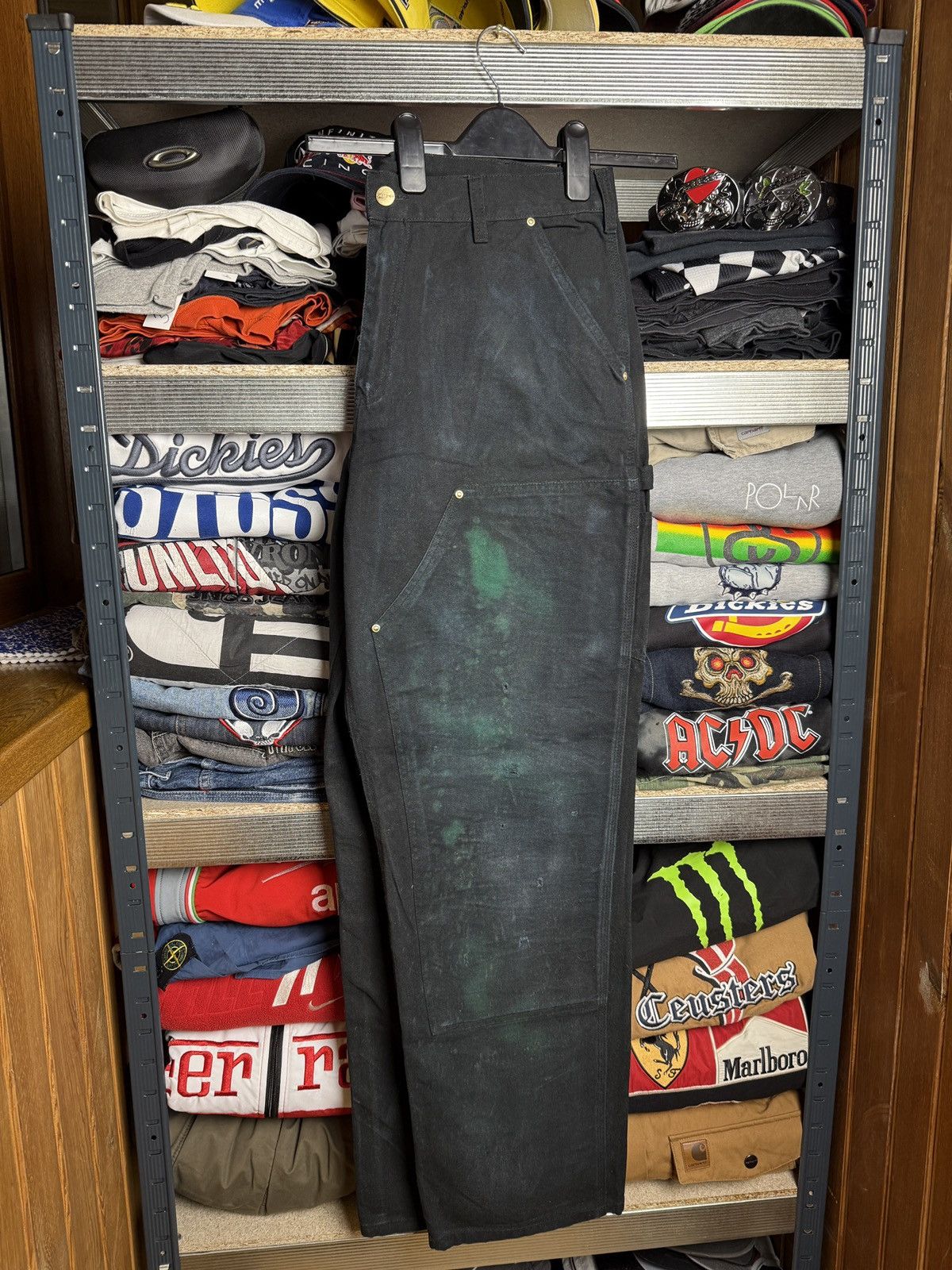 Carhartt VINTAGE FADED CARHARTT DOUBLE KNEE DENIM CARPENTER Size US 34 / EU 50 - 3 Thumbnail