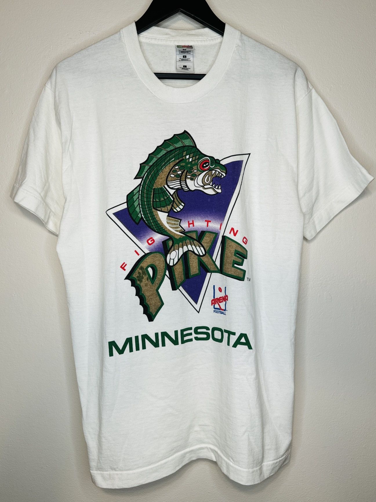 Vintage Vintage 90s Minnesota Fighting Pike AFL Arena Football Tee Size US L / EU 52-54 / 3 - 1 Thumbnail