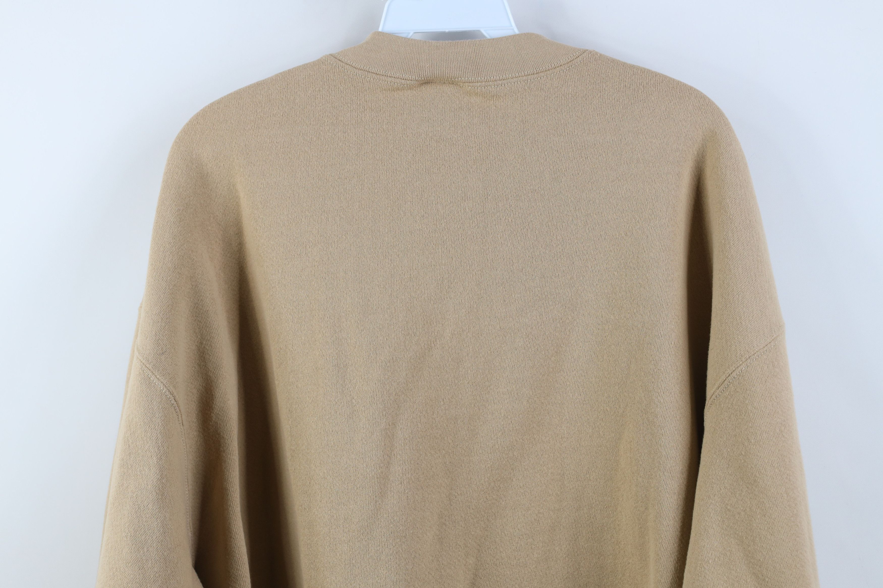 Vintage Vintage 90s Streetwear Crewneck Sweatshirt Sand Brown USA Size US XL / EU 56 / 4 - 9 Thumbnail