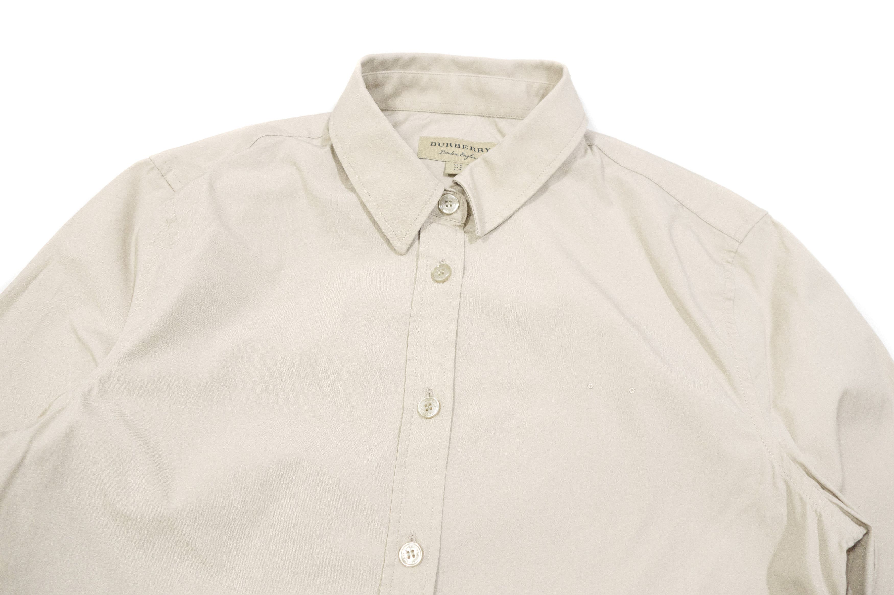 Burberry Fitted Basic Cotton Shirt Size XS / US 0-2 / IT 36-38 - 3 Thumbnail
