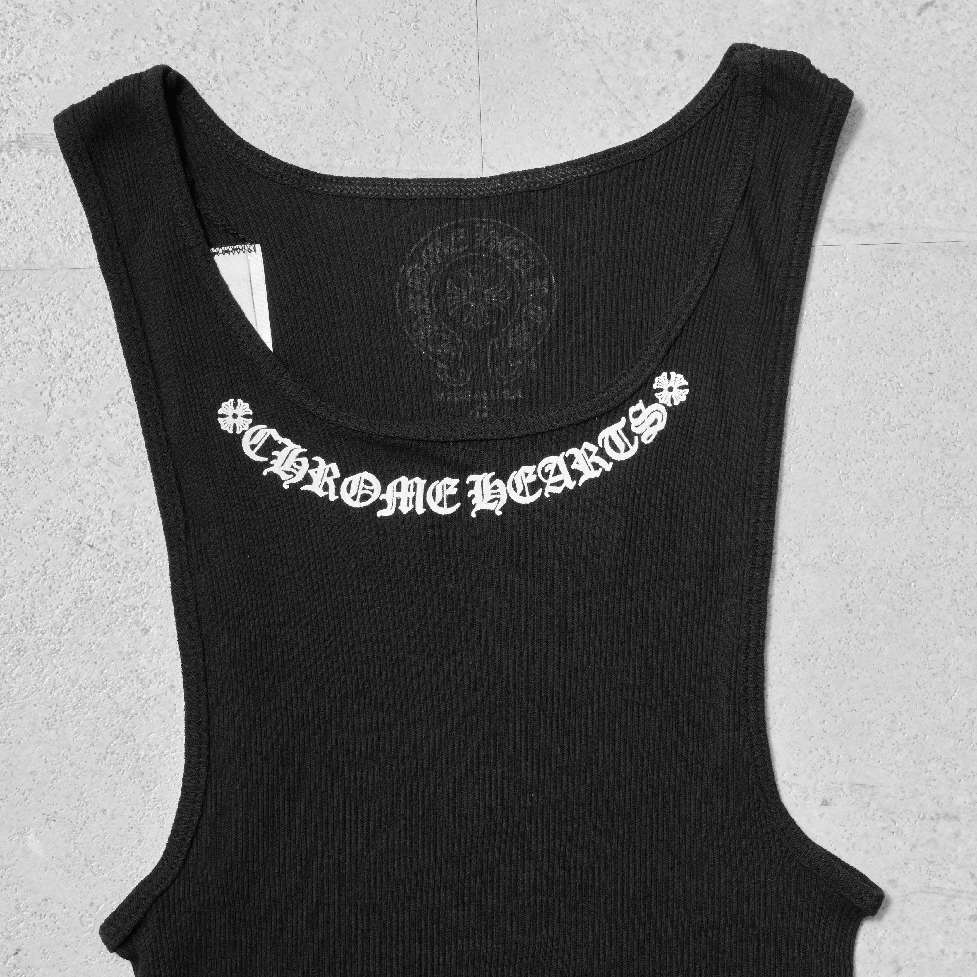 Chrome Hearts CHROME HEARTS SCROLL RIB TANK BLACK Size M / US 6-8 / IT 42-44 - 4 Thumbnail
