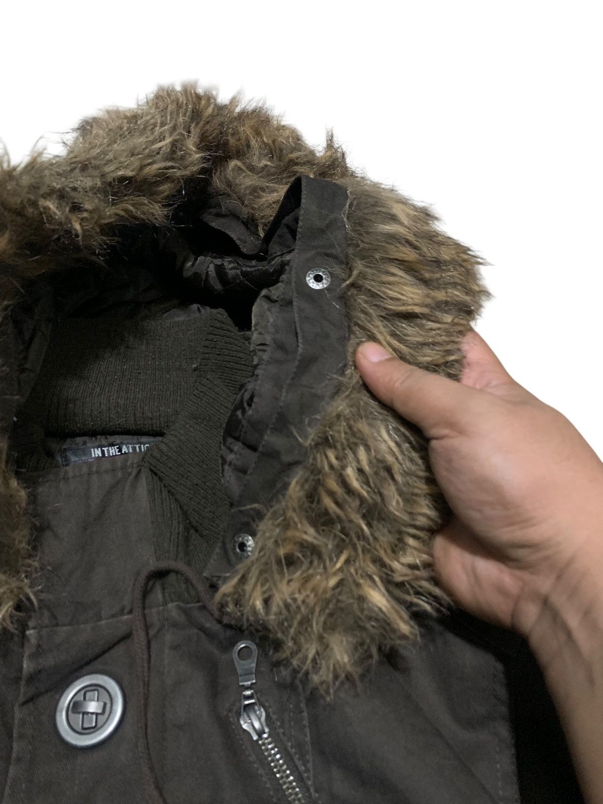If Six Was Nine 2000s In The Attic multipocket fur hoodie canvas jacket Size US M / EU 48-50 / 2 - 9 Thumbnail