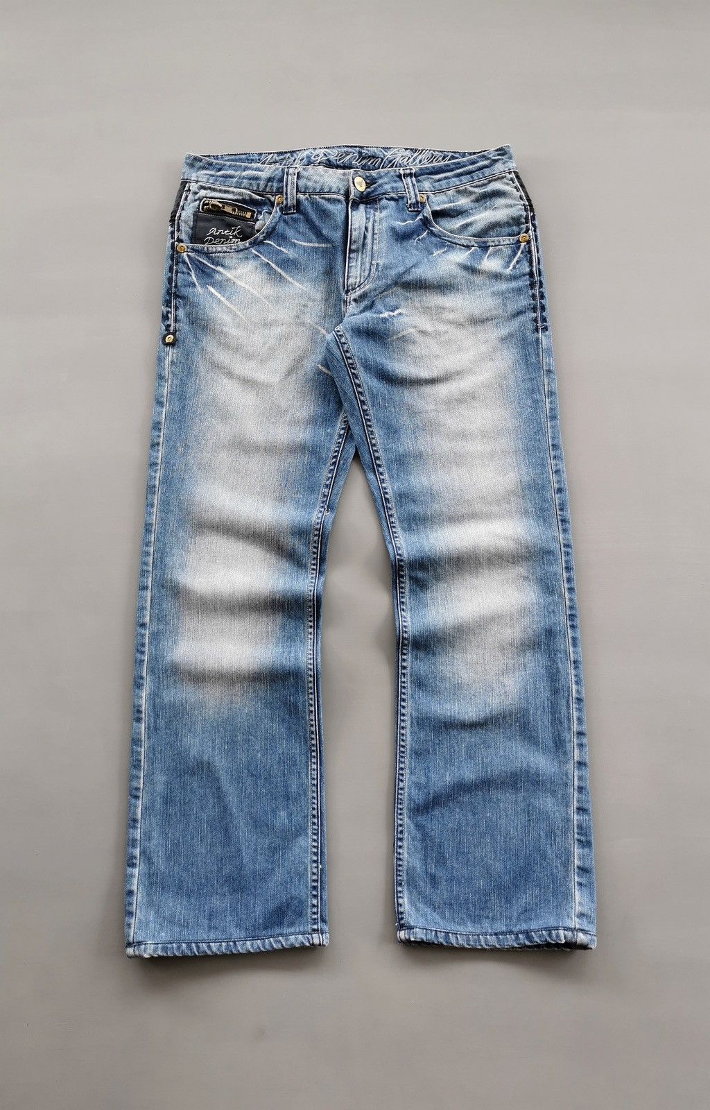 Antik Denim Antik Denim Tribal Floral Zipper Side Jeans Size US 35 - 6 Thumbnail