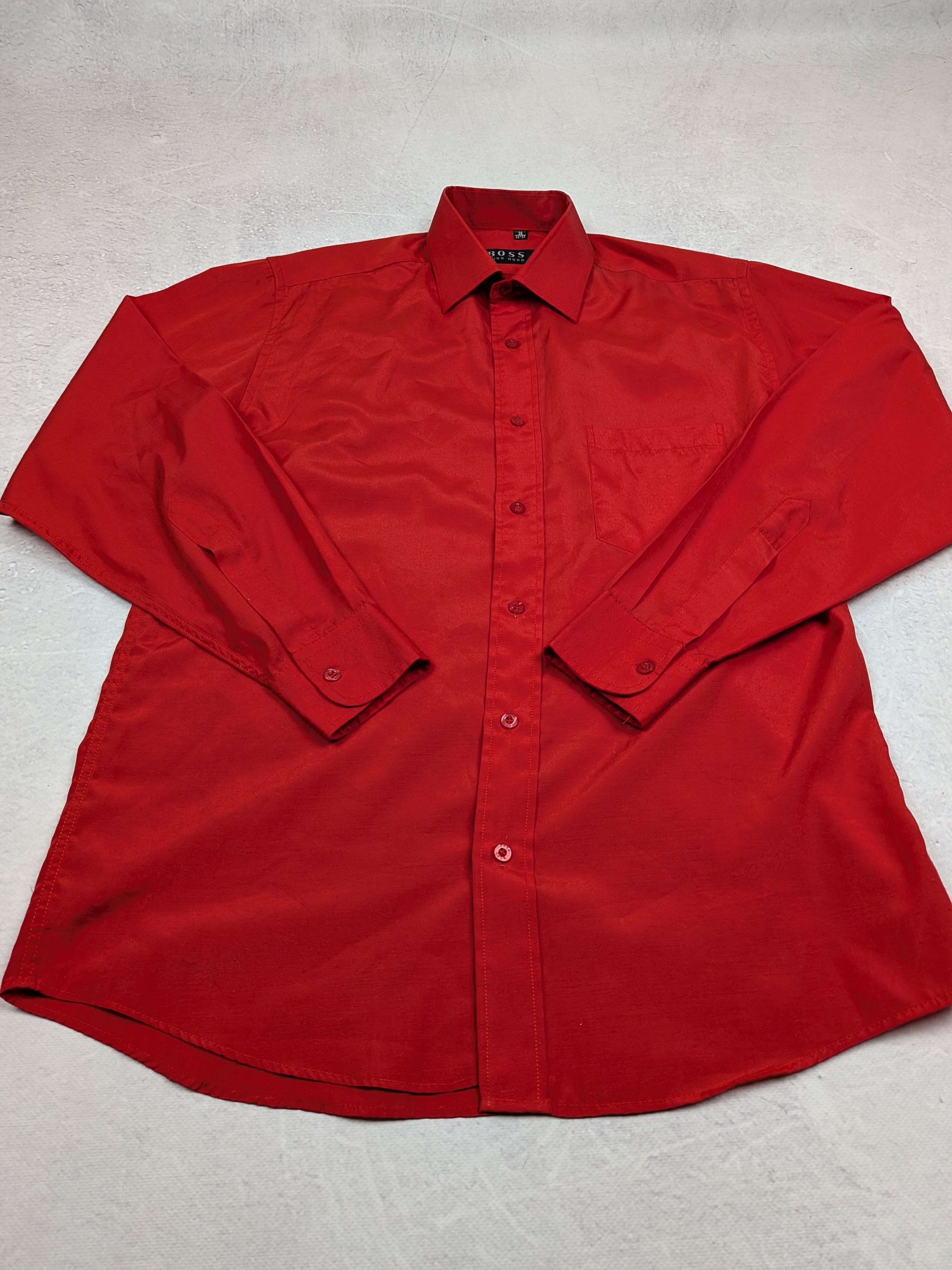 Hugo Boss Boss Hugo Boss Red Long Sleeve Formal Shirt Size M New Size US M / EU 48-50 / 2 - 3 Thumbnail
