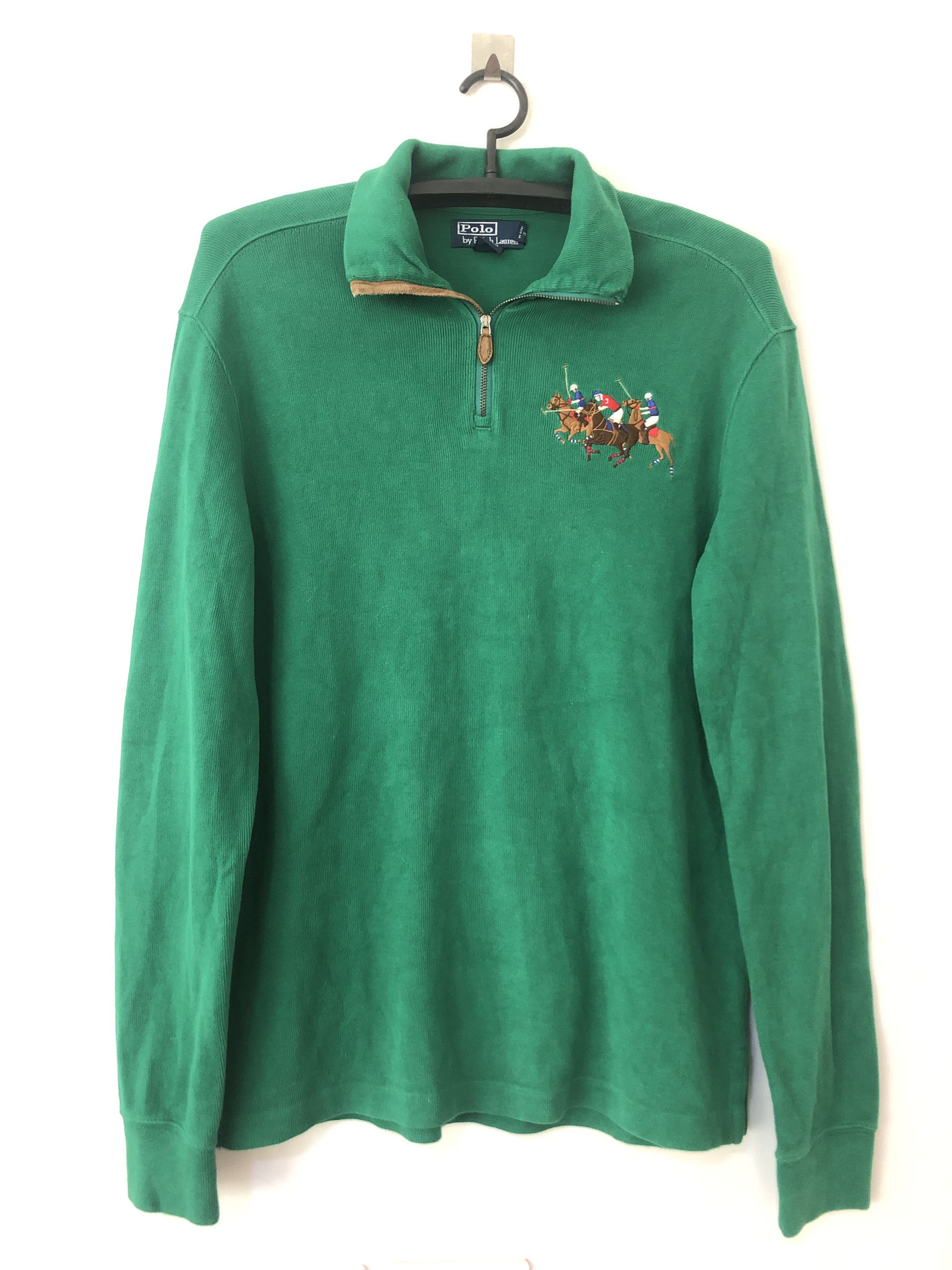 Polo Ralph Lauren Vintage Polo Ralph Lauren 1/4 Zip Sweatshirt Pullover Rare Size US M / EU 48-50 / 2 - 1 Thumbnail