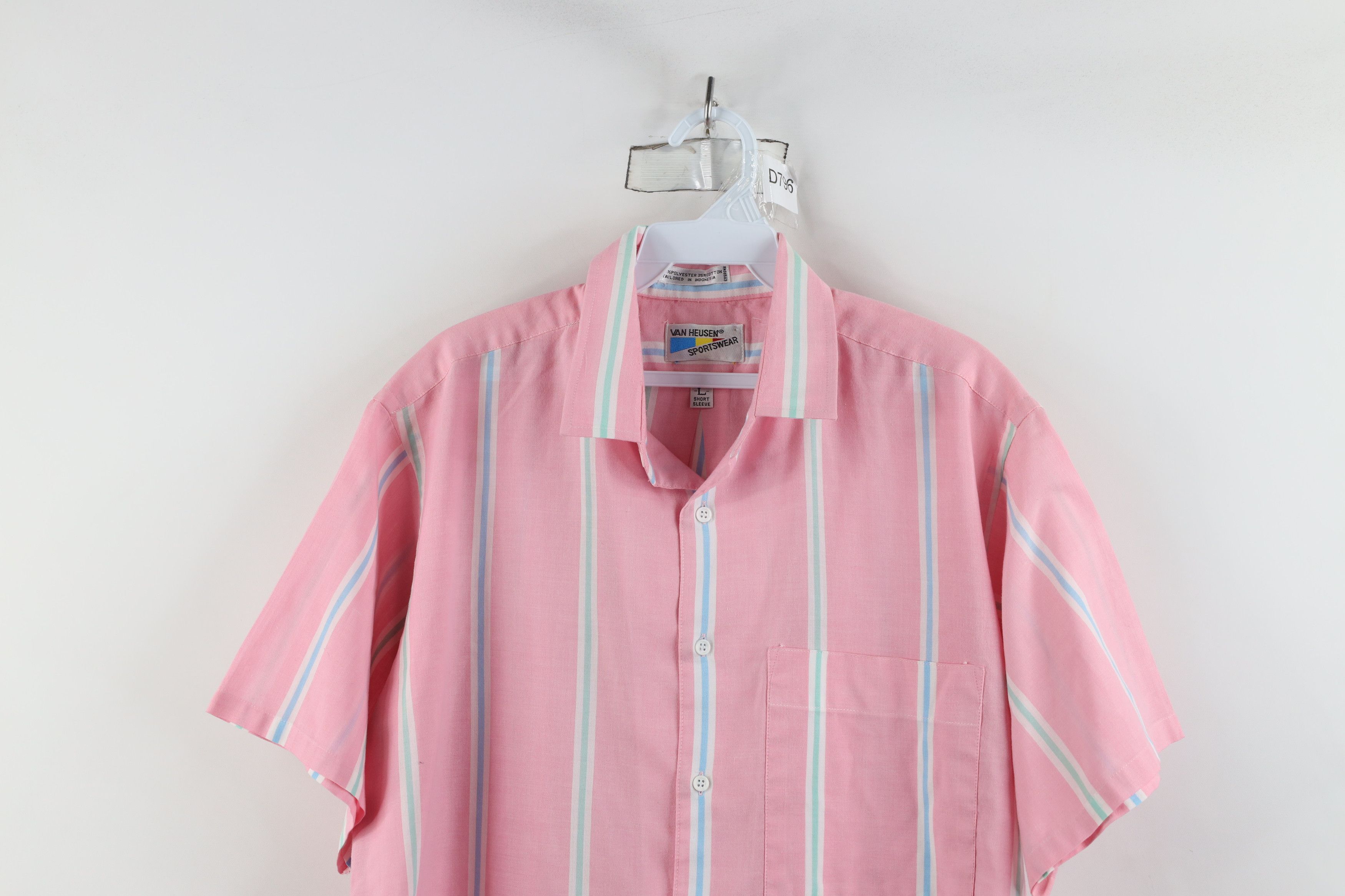Vintage Vintage 80s 90s Streetwear Block Short Sleeve Button Shirt Size US L / EU 52-54 / 3 - 2 Thumbnail