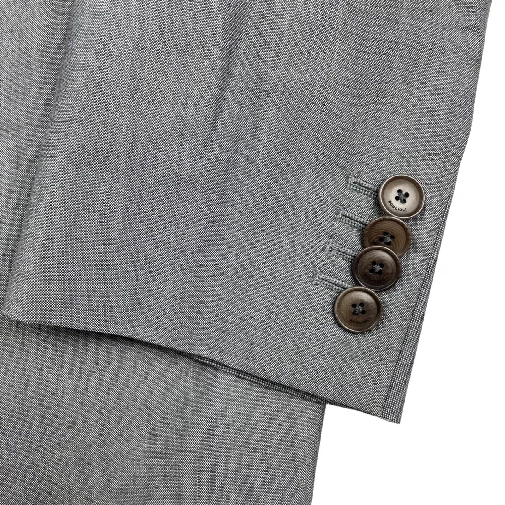 Boglioli Boglioli Men's Blazer 2-Button Unlined Wool Gray 38R US 48 EU Jacket Coat Regular Size Size 38R - 4 Thumbnail
