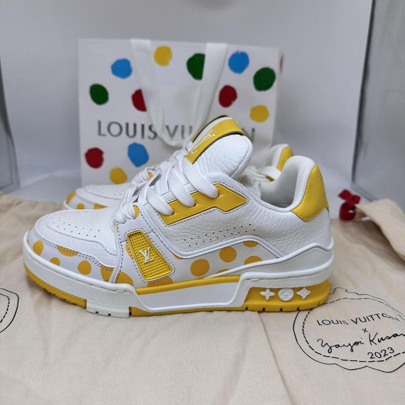 Louis Vuitton Yayoi Kusama x Louis Vuitton Stylish Low-Top Trainers 0079 Size US 5.5 / EU 38 - 1 Thumbnail