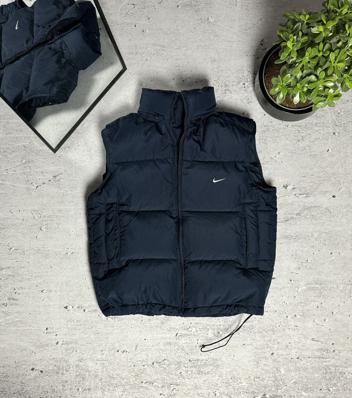 NIKE 90s 00s Y2K down vest black 刺繍 ロゴ Vintage Nike Big Logo Vest - Etsy