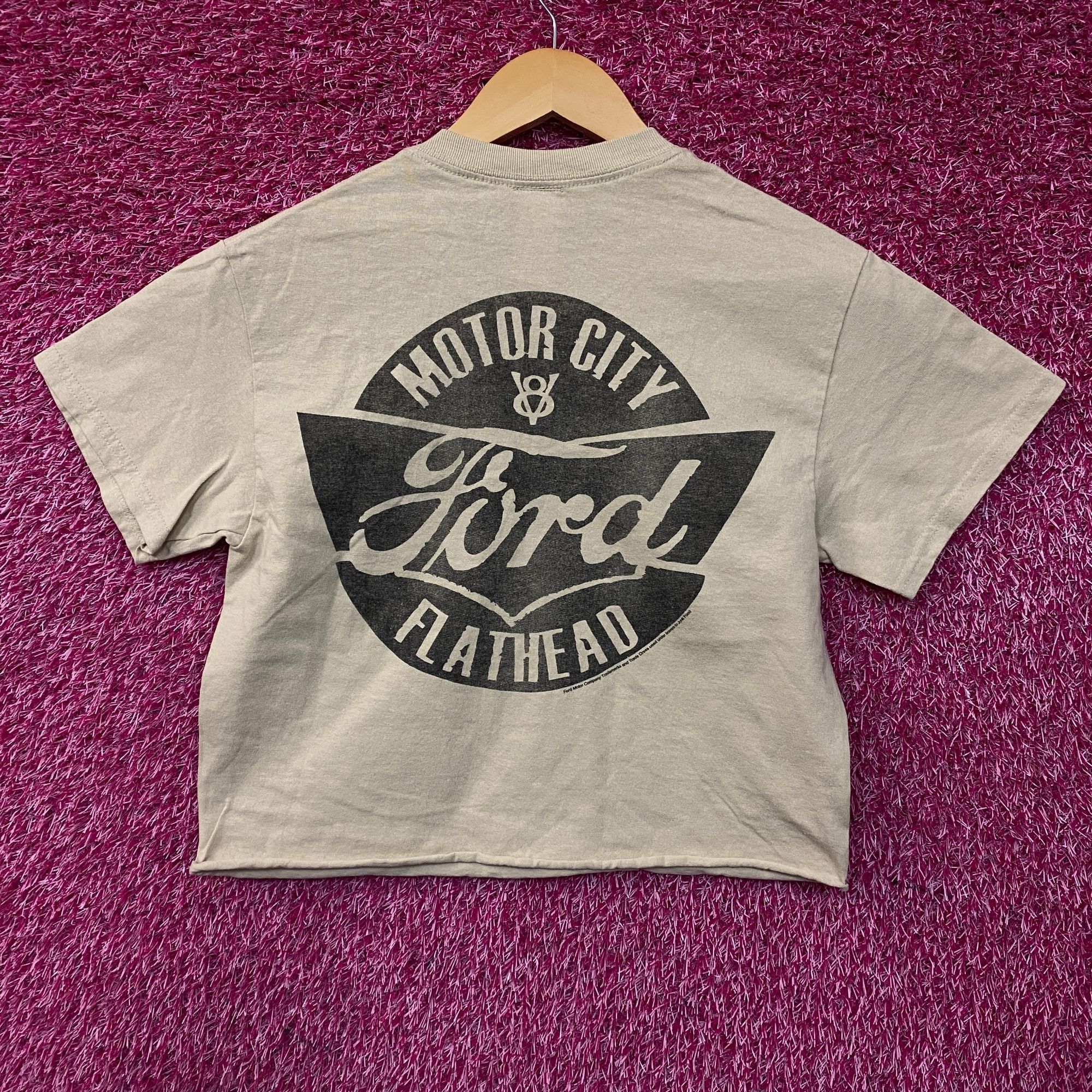 Junk Food Junk Food Ford Motor City Flathead Women's Crop T-Shirt XS Size XS / US 0-2 / IT 36-38 - 4 Thumbnail
