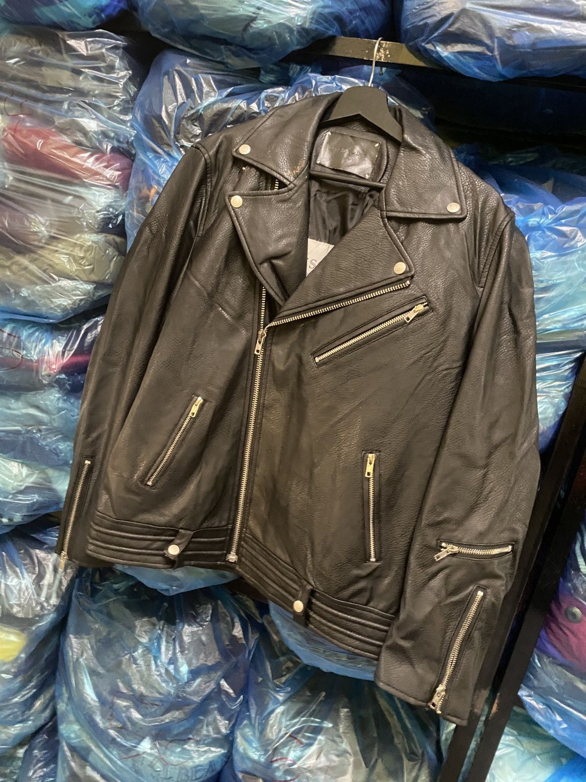 If Six Was Nine Dress Volume Korean Black Leather Biker Jacket Size US L / EU 52-54 / 3 - 2 Thumbnail