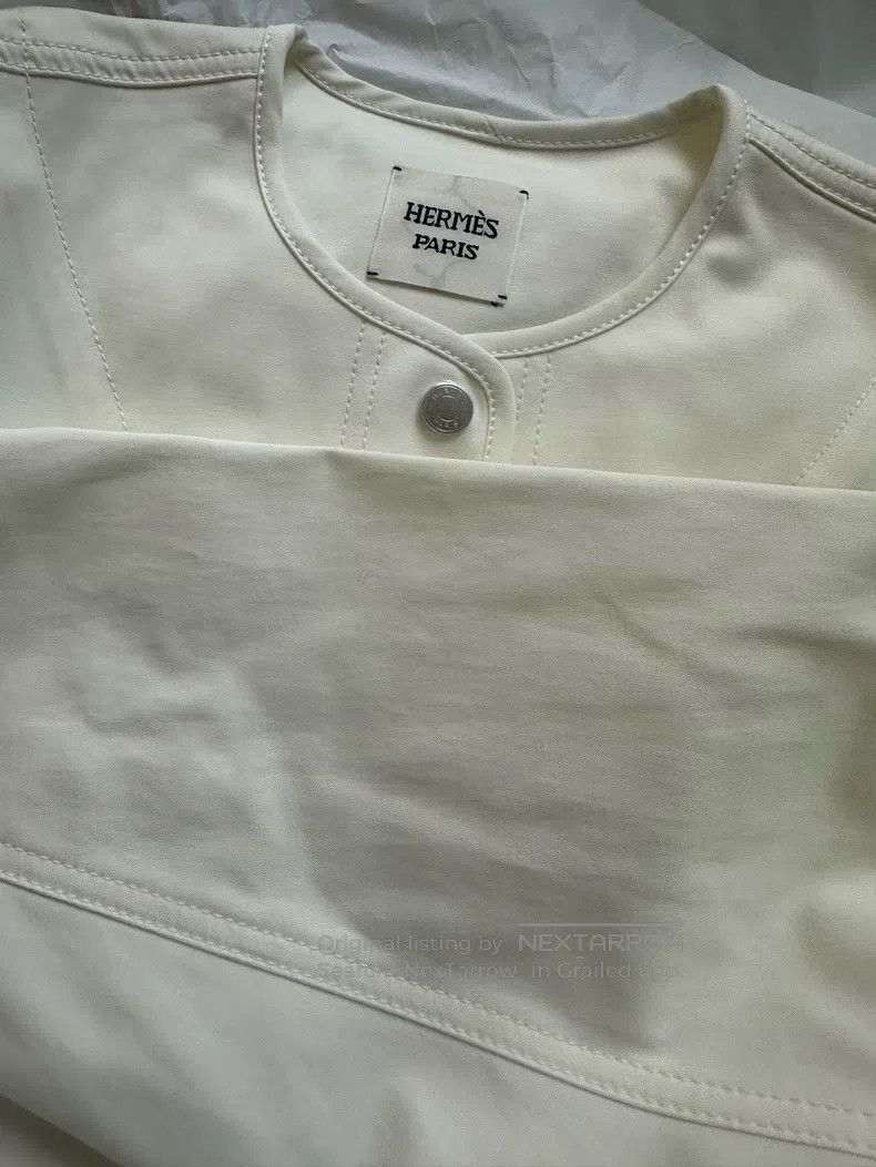 Hermes Hermes Classic design of white top Size XS / US 0-2 / IT 36-38 - 7 Thumbnail