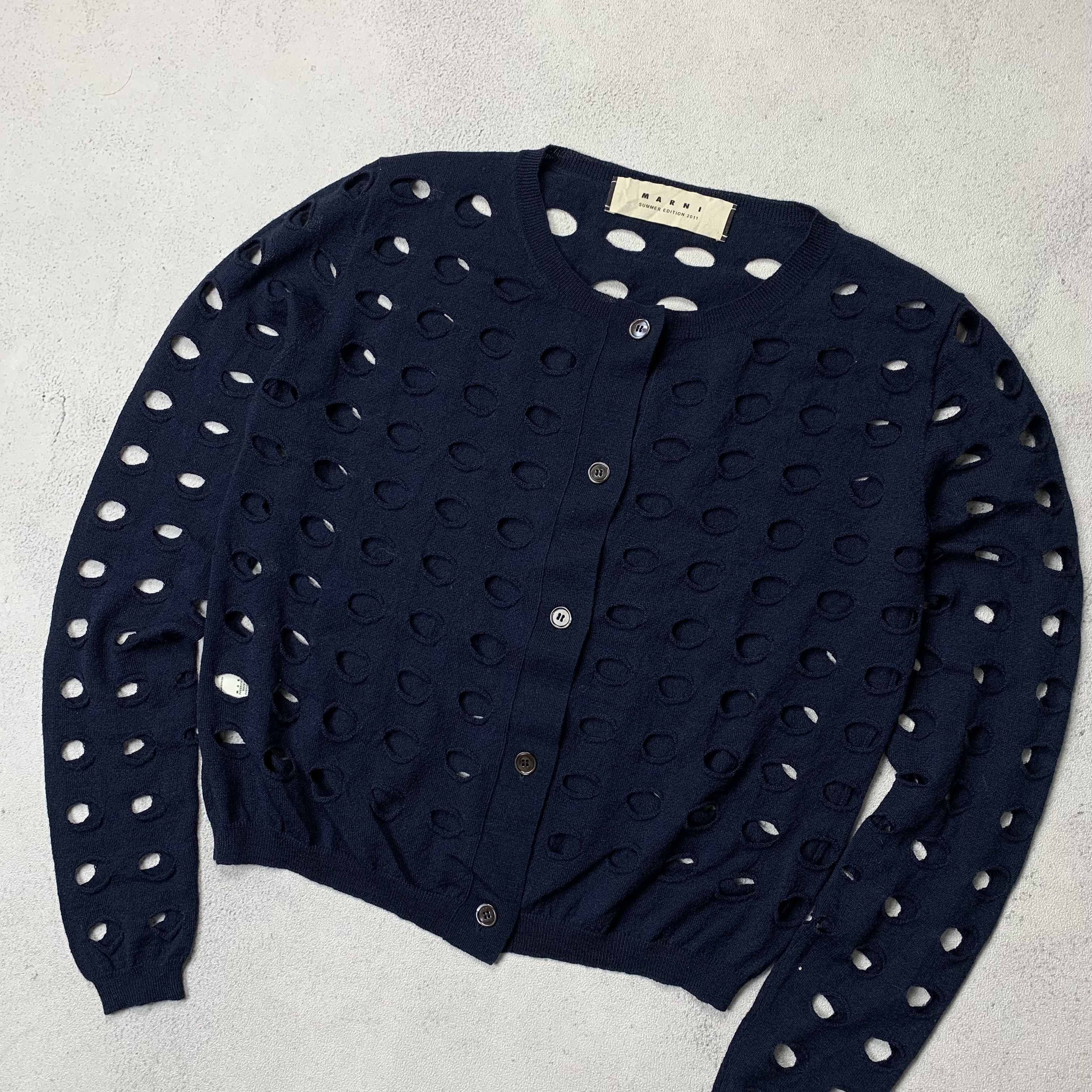 Marni Marni Cut Out Wool Sweater Cardigan Size M / US 6-8 / IT 42-44 - 2 Thumbnail