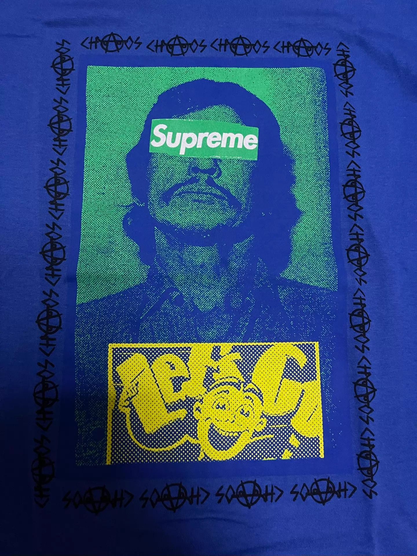Supreme Supreme Broson Laser Eyes Box Logo Tee Blue M Size US M / EU 48-50 / 2 - 2 Thumbnail
