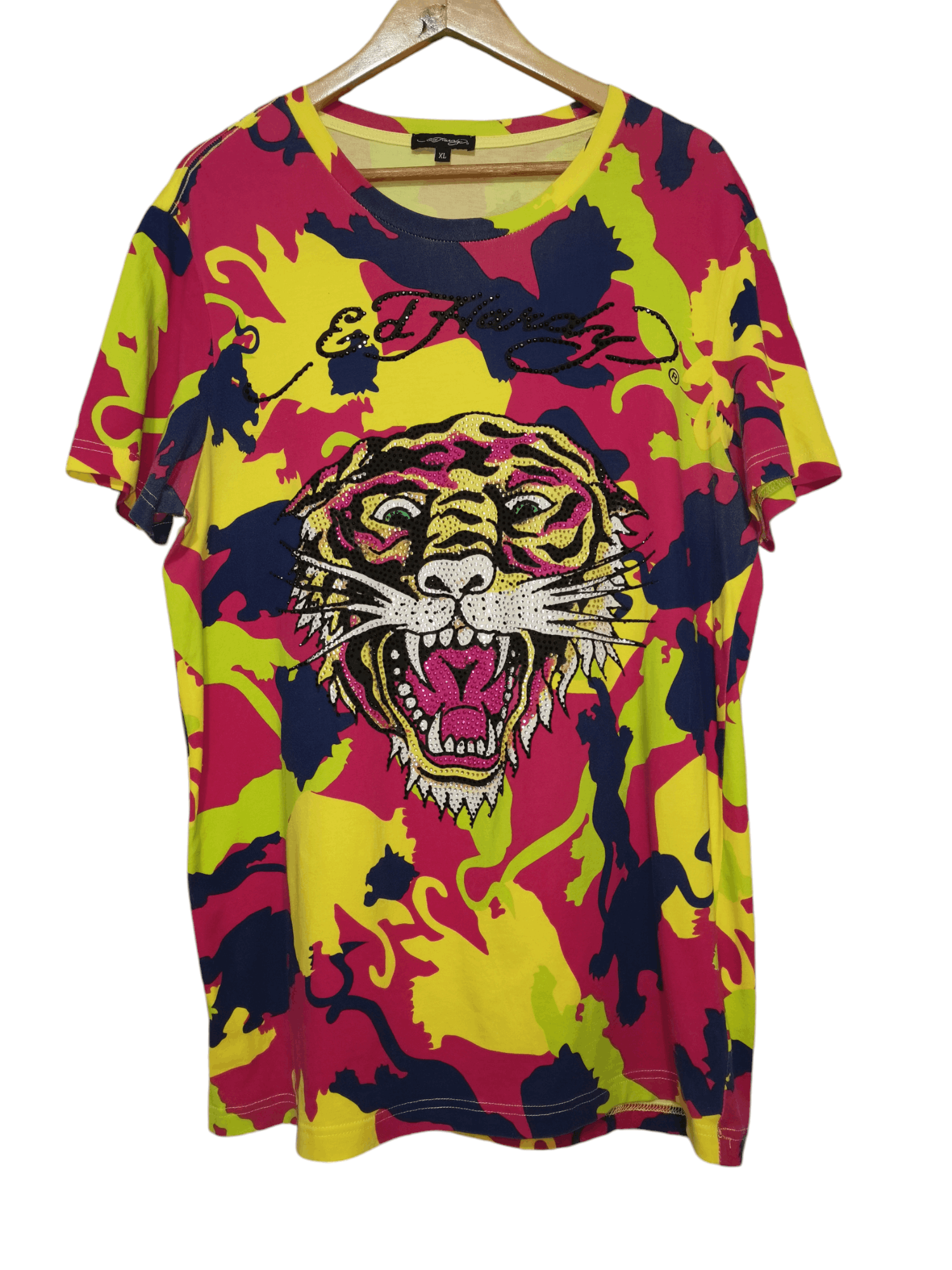 Ed hardy shirt rare all over print Design front and back