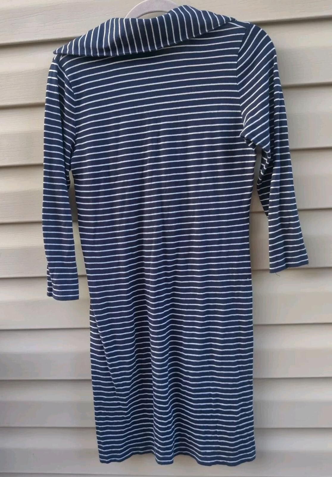 Lauren Ralph Lauren Vintage LRL Ralph Lauren Jeans Co Shirt Dress Navy Blue Whi Size S / US 4 / IT 40 - 4 Thumbnail