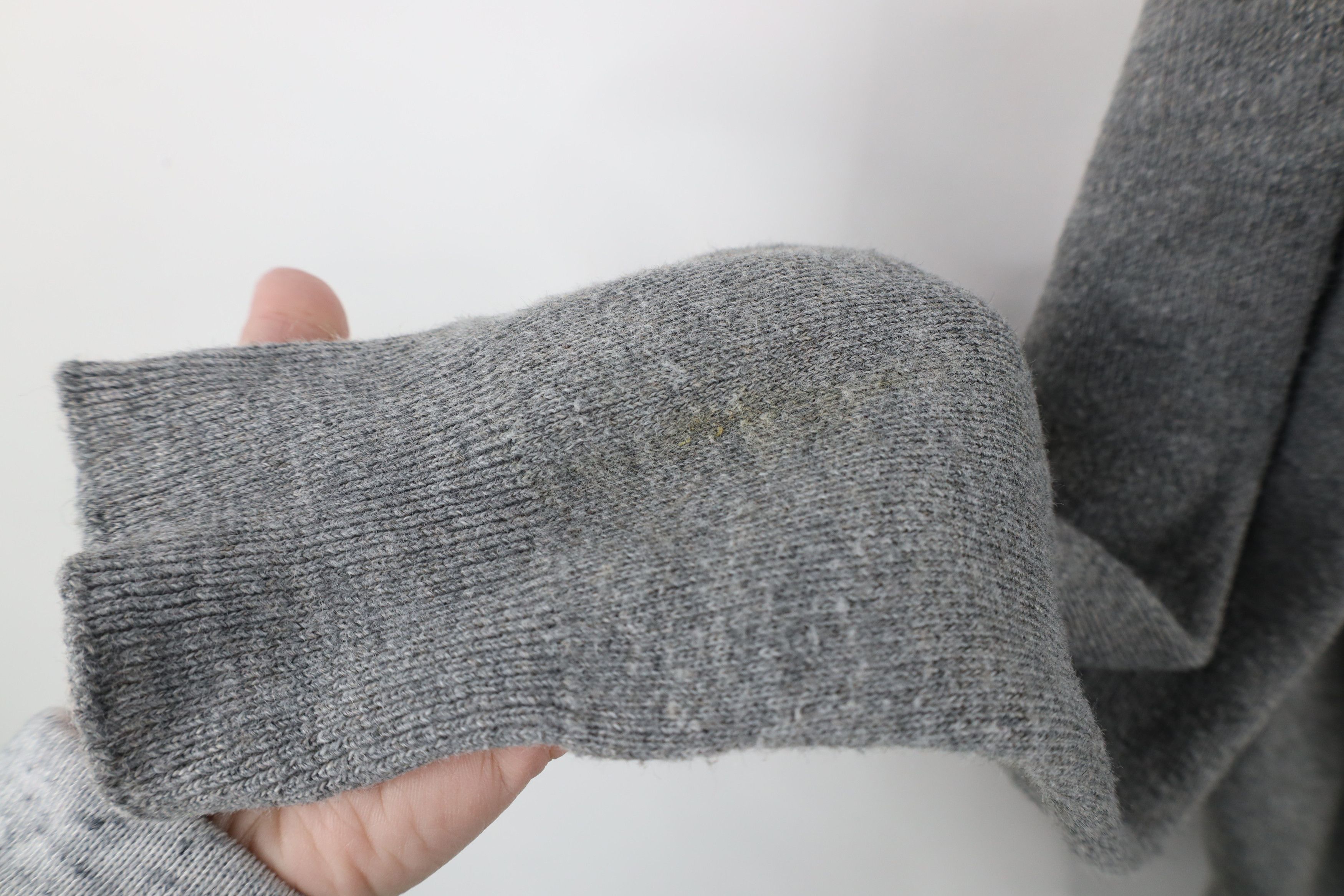 Vintage Vintage 70s Streetwear Blank Knit V-Neck Sweater Gray USA Size US XL / EU 56 / 4 - 6 Thumbnail