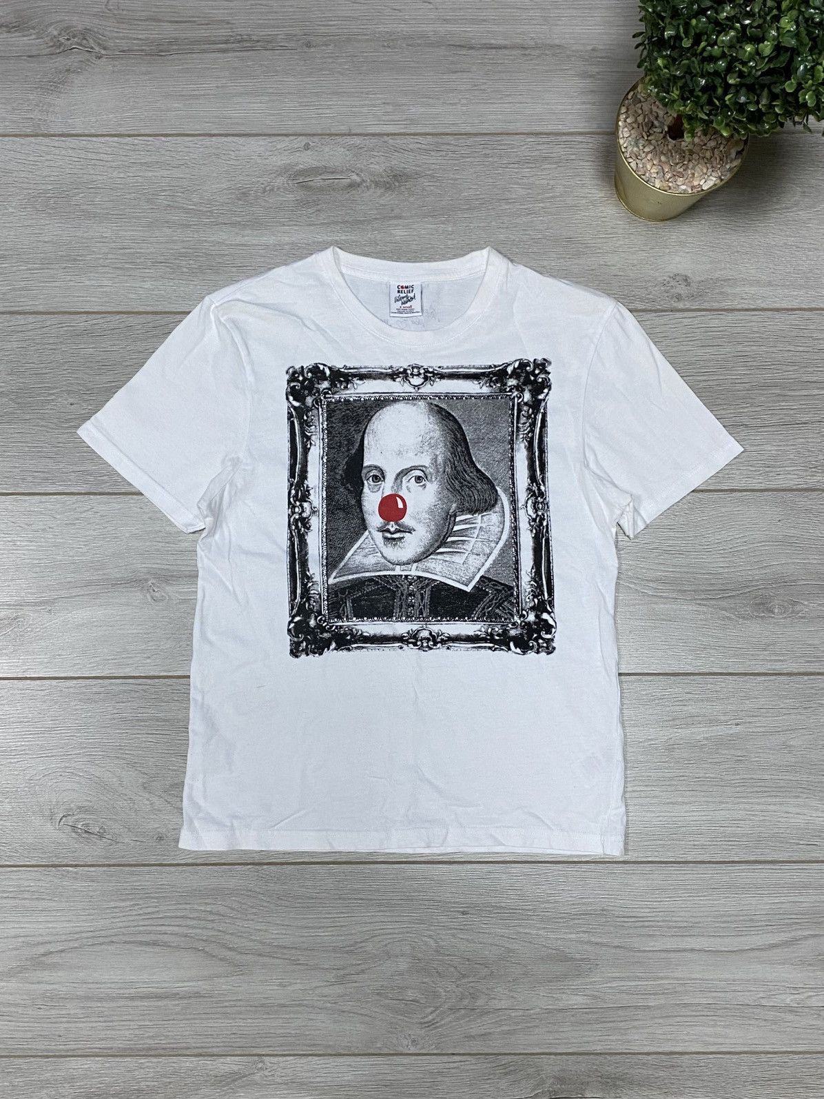 Vivienne Westwood Shakespeare comic relief red nose t-shirt