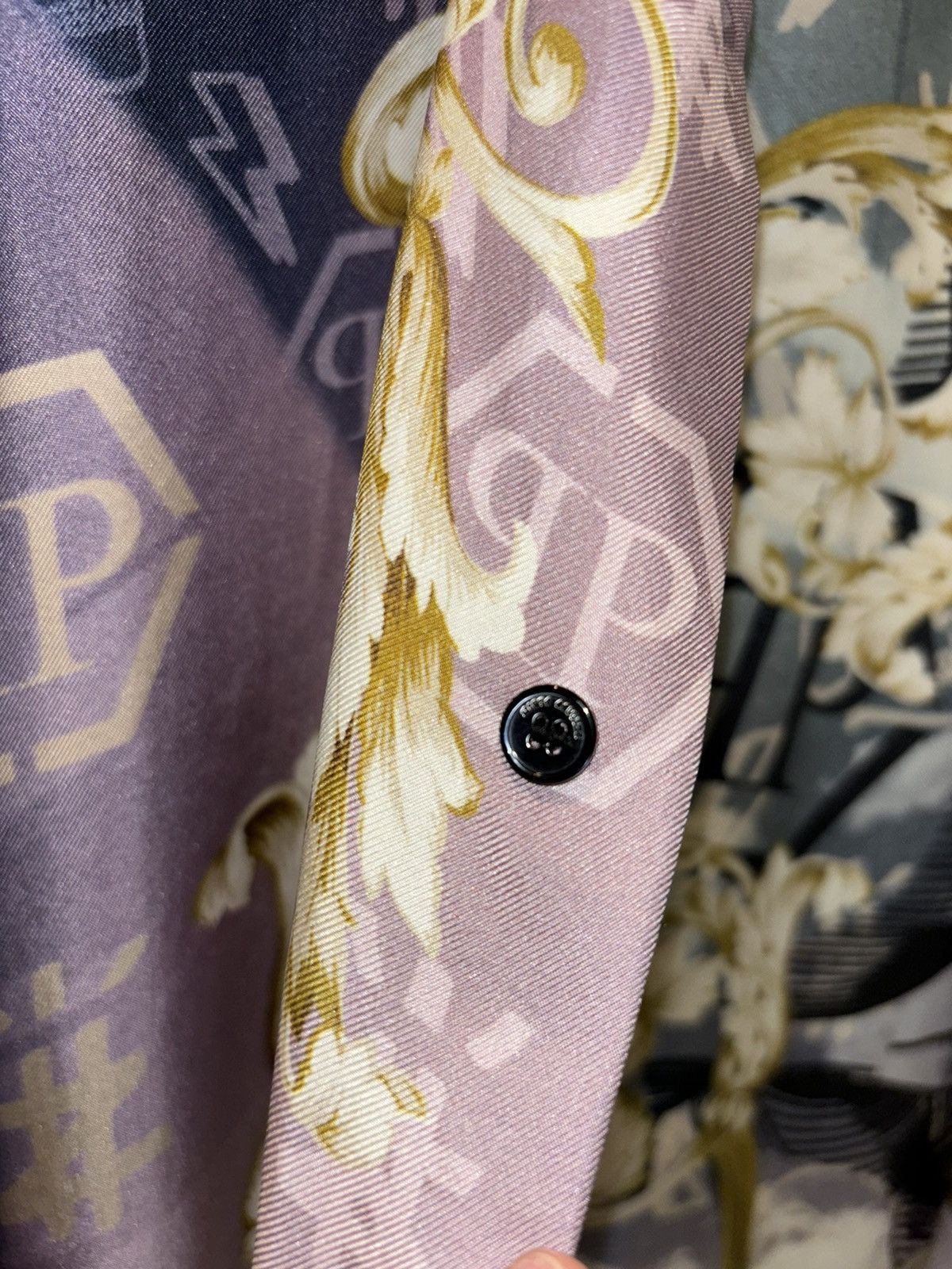 Philipp Plein Silk Shirt Dandy LS New Baroque Size US L / EU 52-54 / 3 - 4 Thumbnail