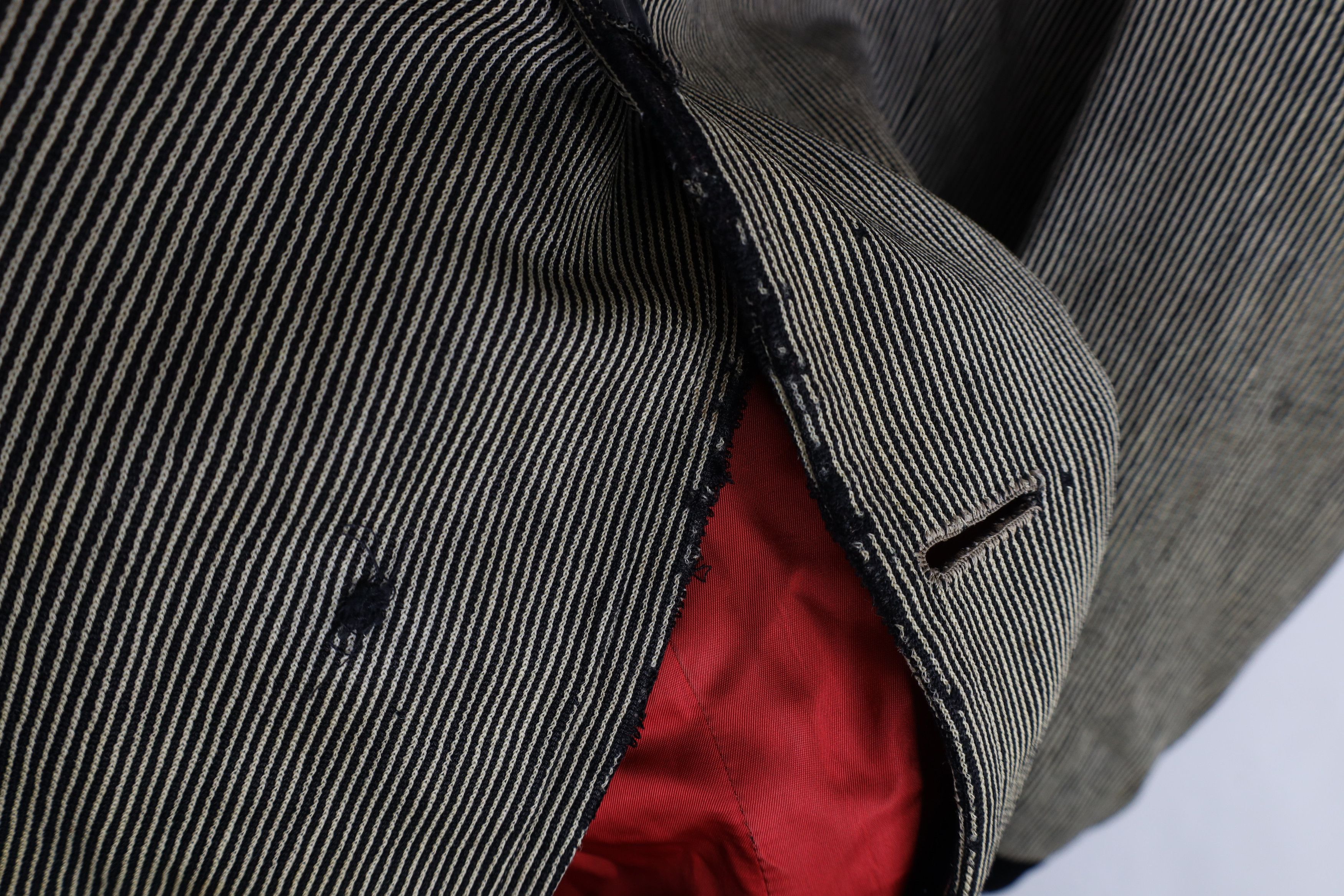 Vintage Vintage 50s Streetwear Trim Ribbed Wool Trench Coat USA Size US XXL / EU 58 / 5 - 4 Thumbnail