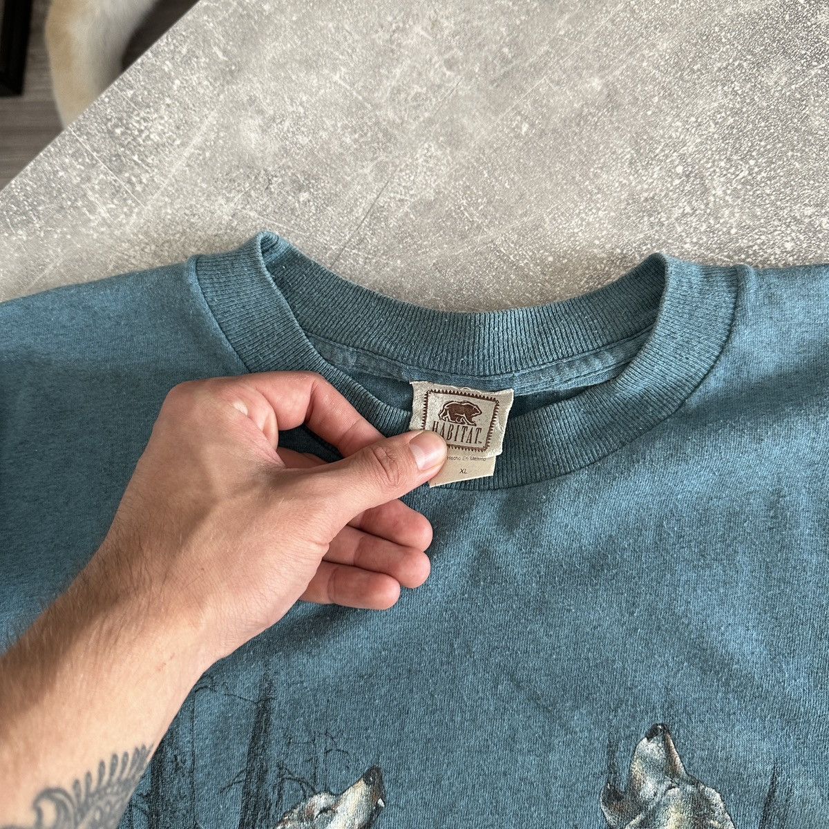 Habitat Vintage 90s Habitat Wolf Pride tee AOP Animals y2k rare og Size US XL / EU 56 / 4 - 10 Thumbnail