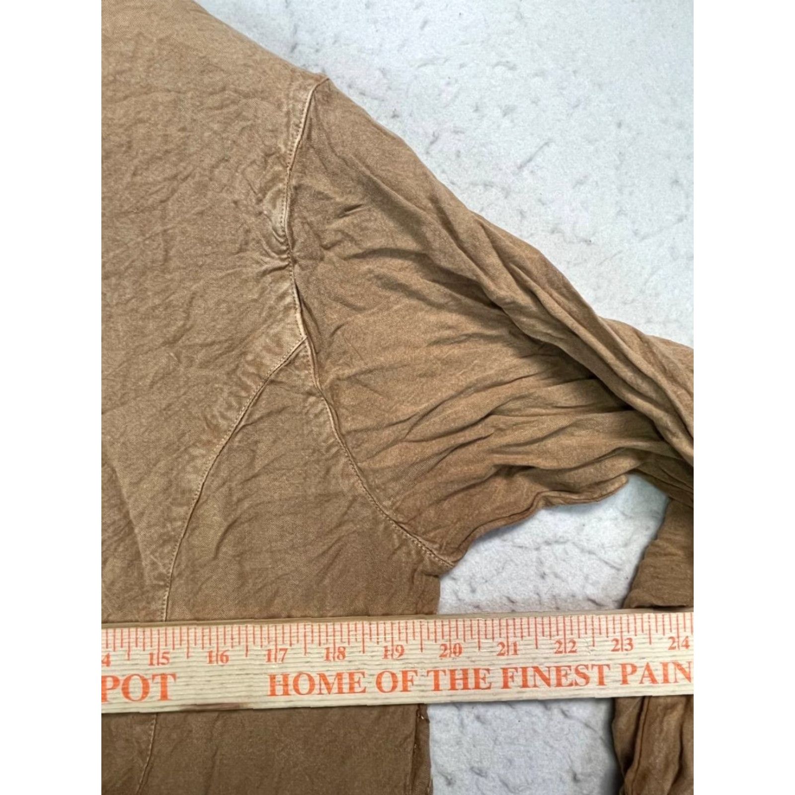 Vintage Just Cruisin Dress Womens L-XL Midi A-Line Short Sleeve Round Neck Embroidered Rayon Brown 3/4 Sleeve Spring Summer Casual Vintage: No Size L / US 10 / IT 46 - 4 Thumbnail
