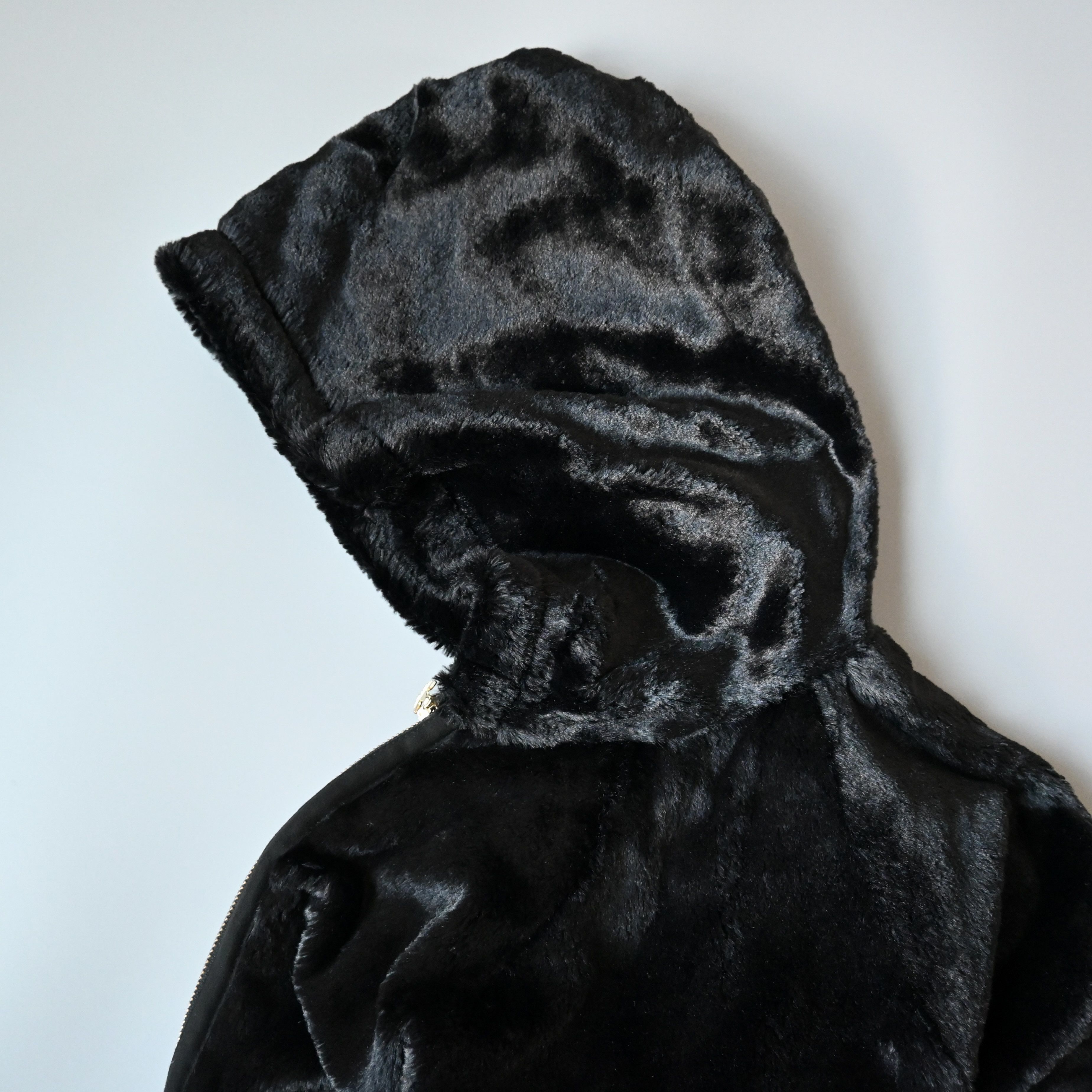 Adidas 2010s Adidas faux fur hooded jacket, gold three striped, XS Size US XS / EU 42 / 0 - 18 Thumbnail