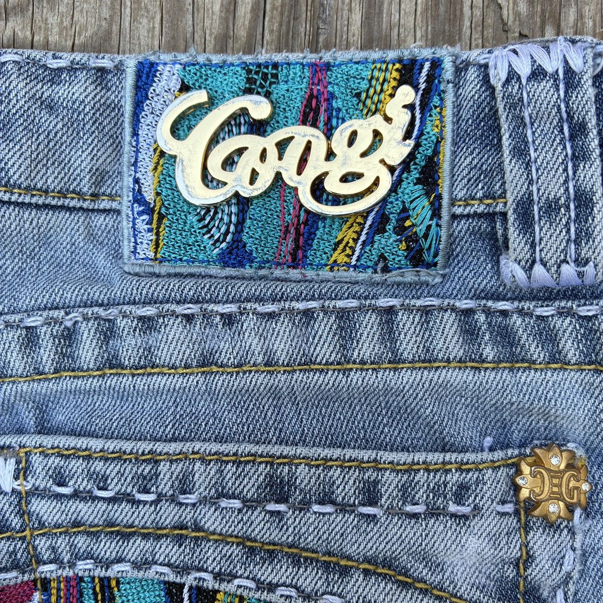 Coogi VTG Y2K COOGI Jeans Embroidered Pocket Denim Straight Leg Size 30" / US 8 / IT 44 - 5 Thumbnail