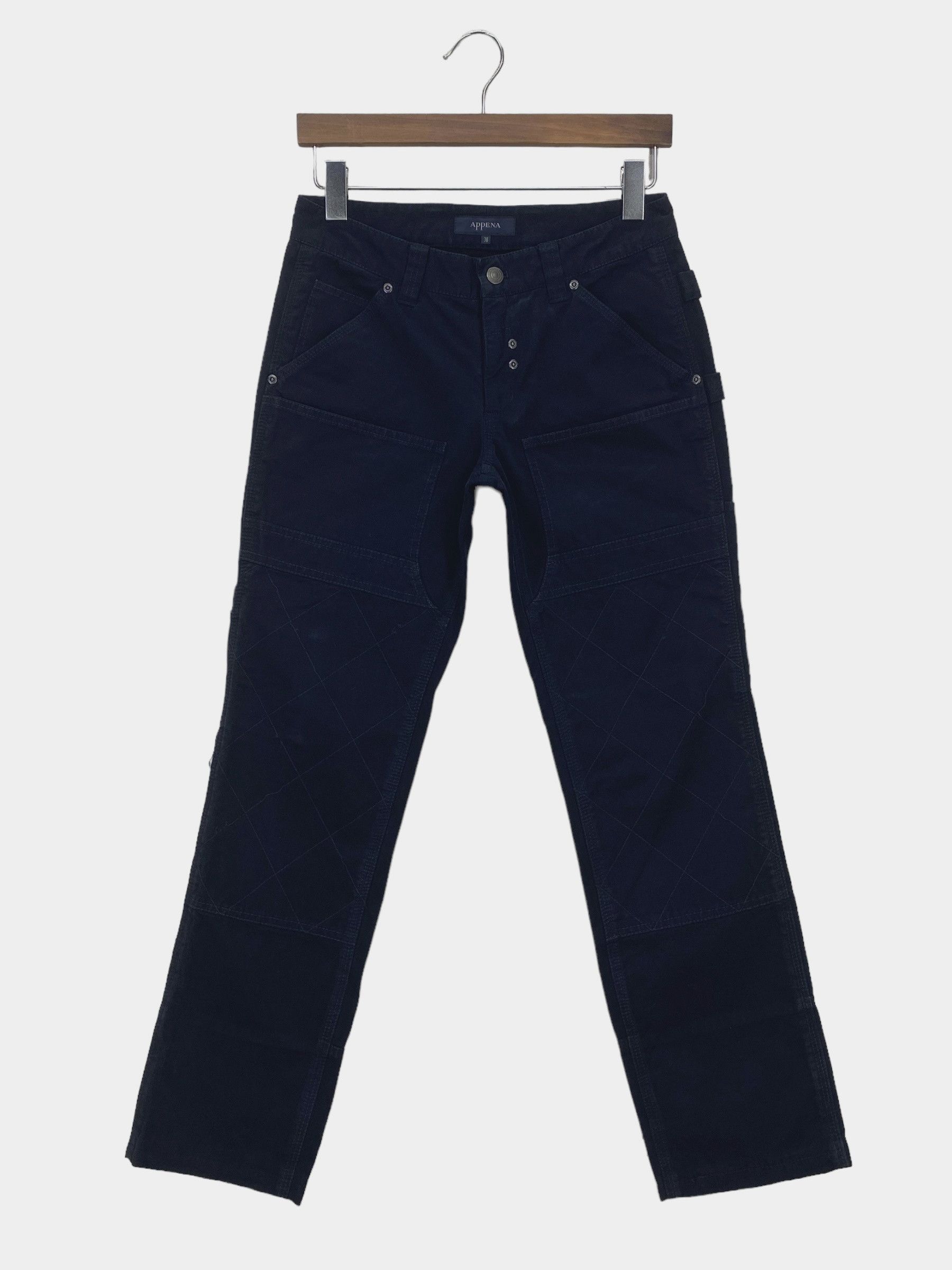 Japanese Brand Appena Jeans Knee Patch Jeans Hip Hop Skateboard Pants Size US 37 - 1 Thumbnail
