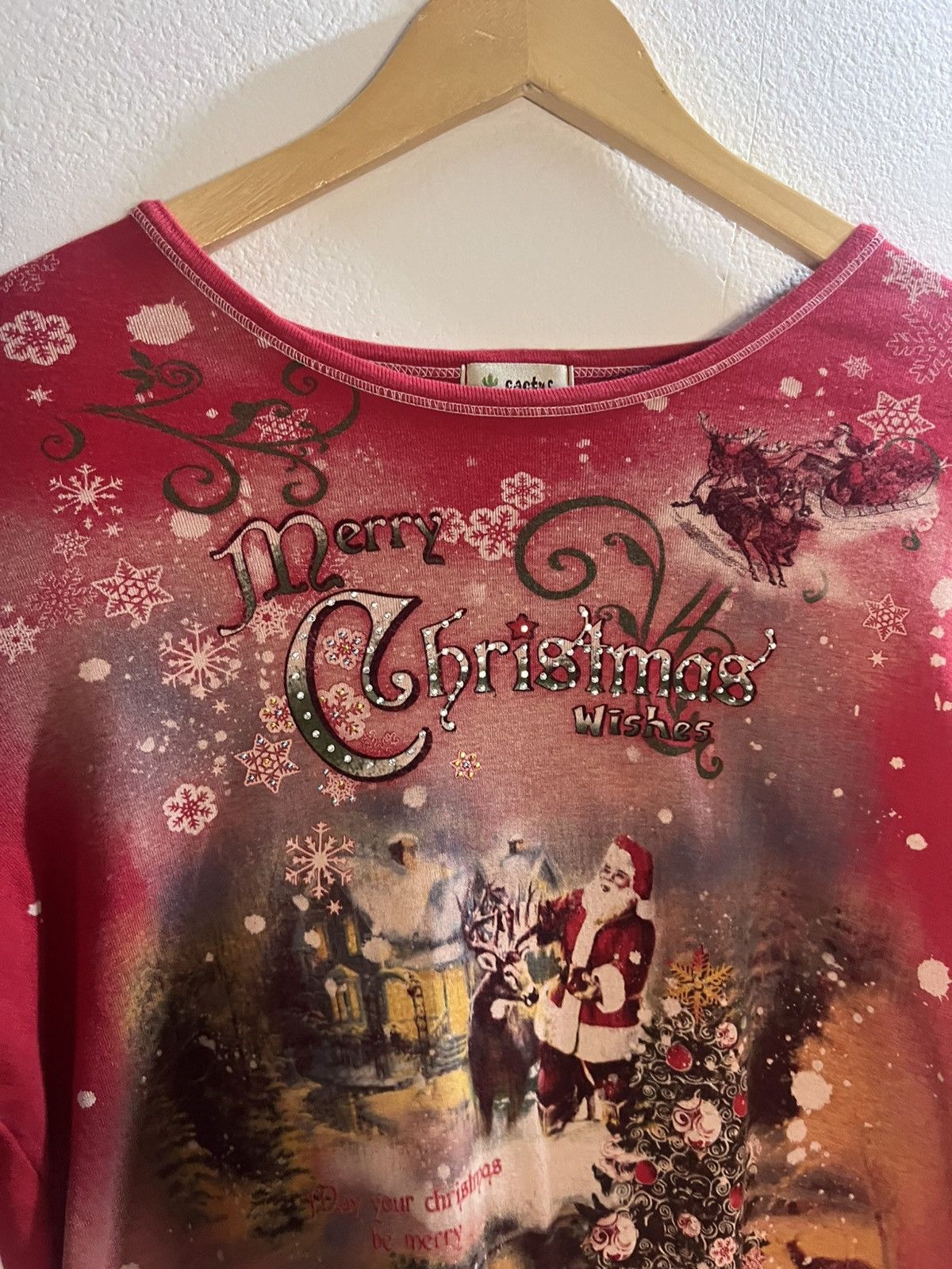 Grunt Style × Vintage Red and white Christmas long sleeve top Size XL / US 12-14 / IT 48-50 - 9 Thumbnail