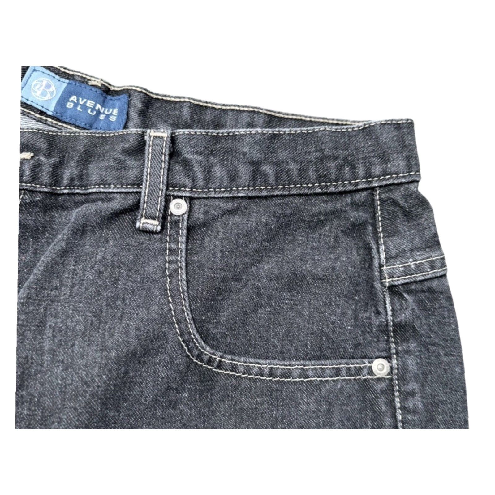 Avenue VINTAGE Avenue Blues Jeans Dark Wash Denim Grunge Skate Baggy 34x30 Men Inseam 30 Ankle Sz 34 Blue Size US 34 / EU 50 - 5 Thumbnail