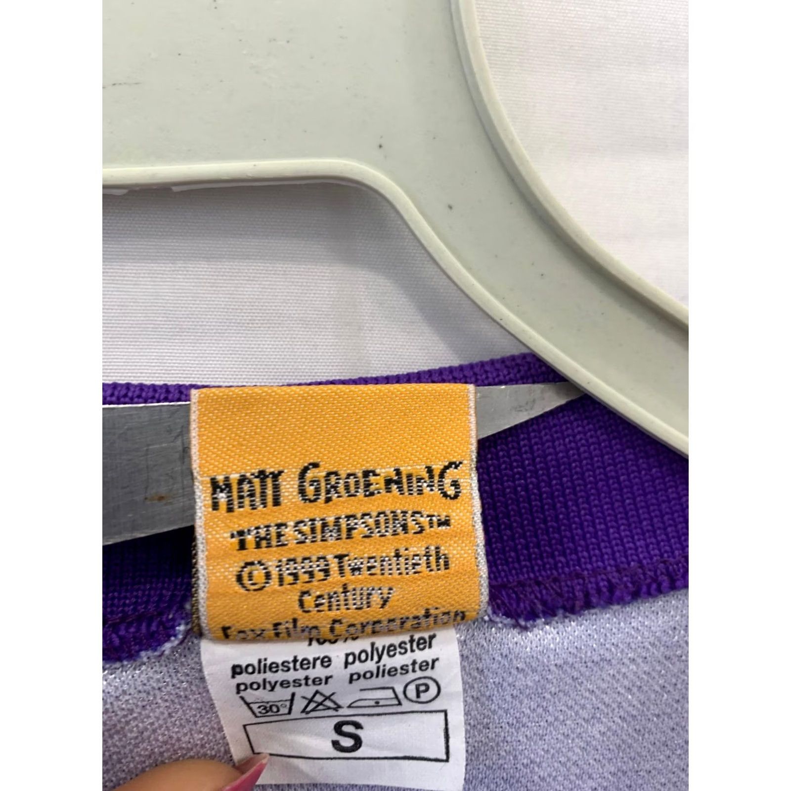 Vintage VINTAGE Bart Simpson Soccer Jersey Purple Knit Polo Shirt 90s The Simpsons Mens Small S Purple 90s Bart Simpson Mens Size US S / EU 44-46 / 1 - 5 Thumbnail