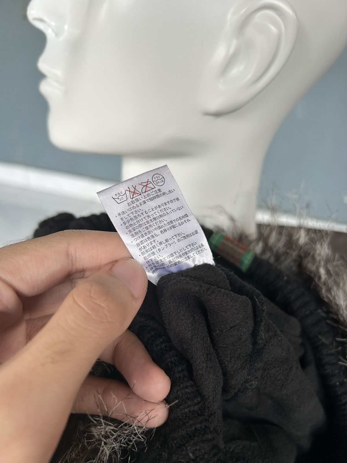 Kapital Mohawk Japanese Punk Bondage Style Knitt Fur Beanie Hats☠️☠️ Size ONE SIZE - 8 Thumbnail