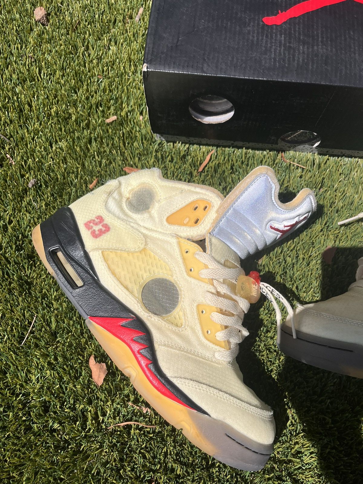 Jordan Brand Jordan Offwhite 5 ‘Sail’ Size US 9 / EU 42 - 4 Thumbnail