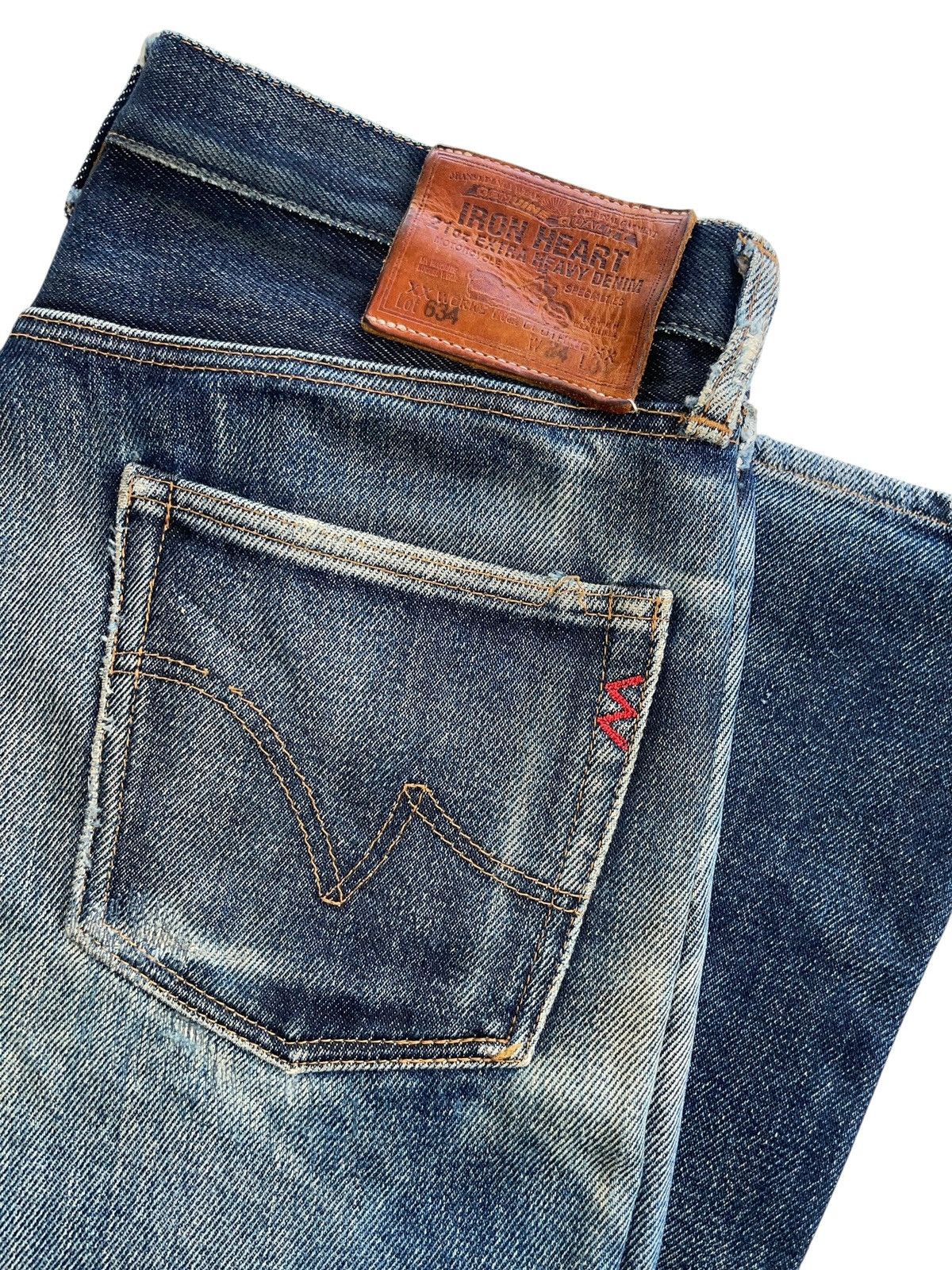 Iron Heart Iron Heart Lot 634 21oz Extra Heavy Denim Distressed Size US 34 / EU 50 - 1 Thumbnail