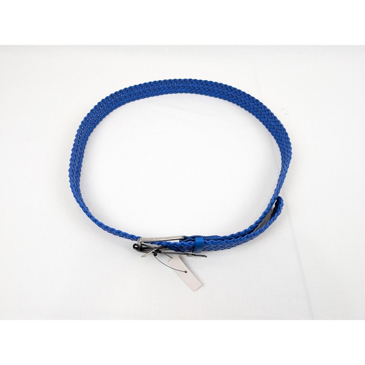 Bottega Veneta o1rshd1 Size: 105 / Nappa Woven Chevron Belt in Blue Size 40 - 13 Thumbnail