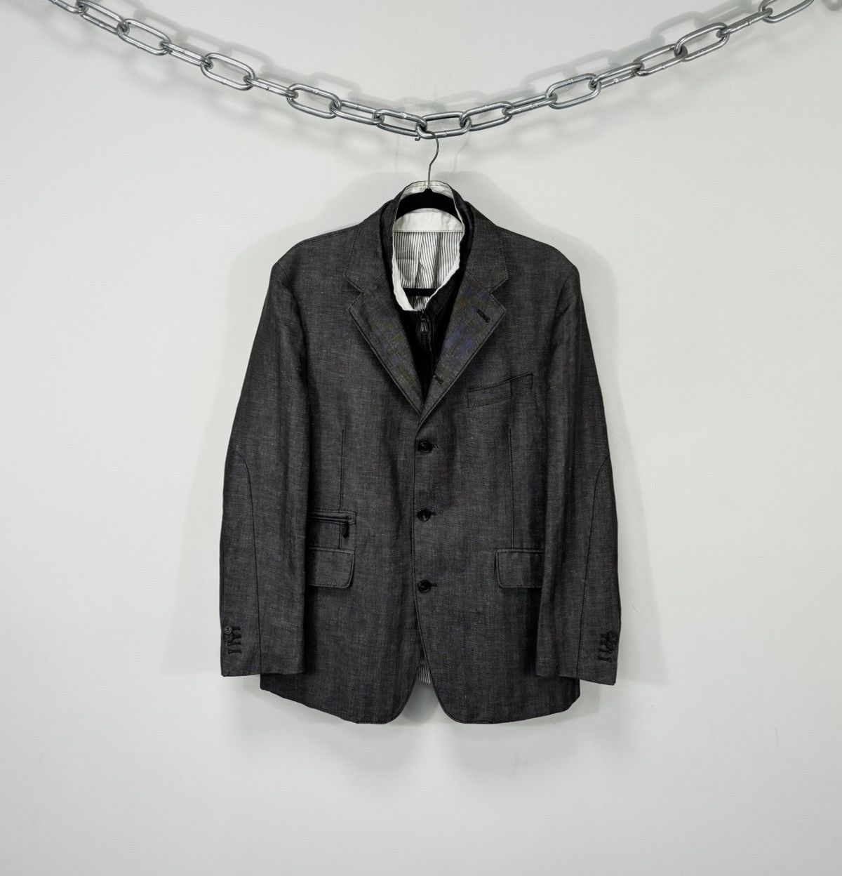 Corneliani Corneliani ID Men’s Double Cotton Linen Blazer Sport Jacket Size US M / EU 48-50 / 2 - 1 Thumbnail