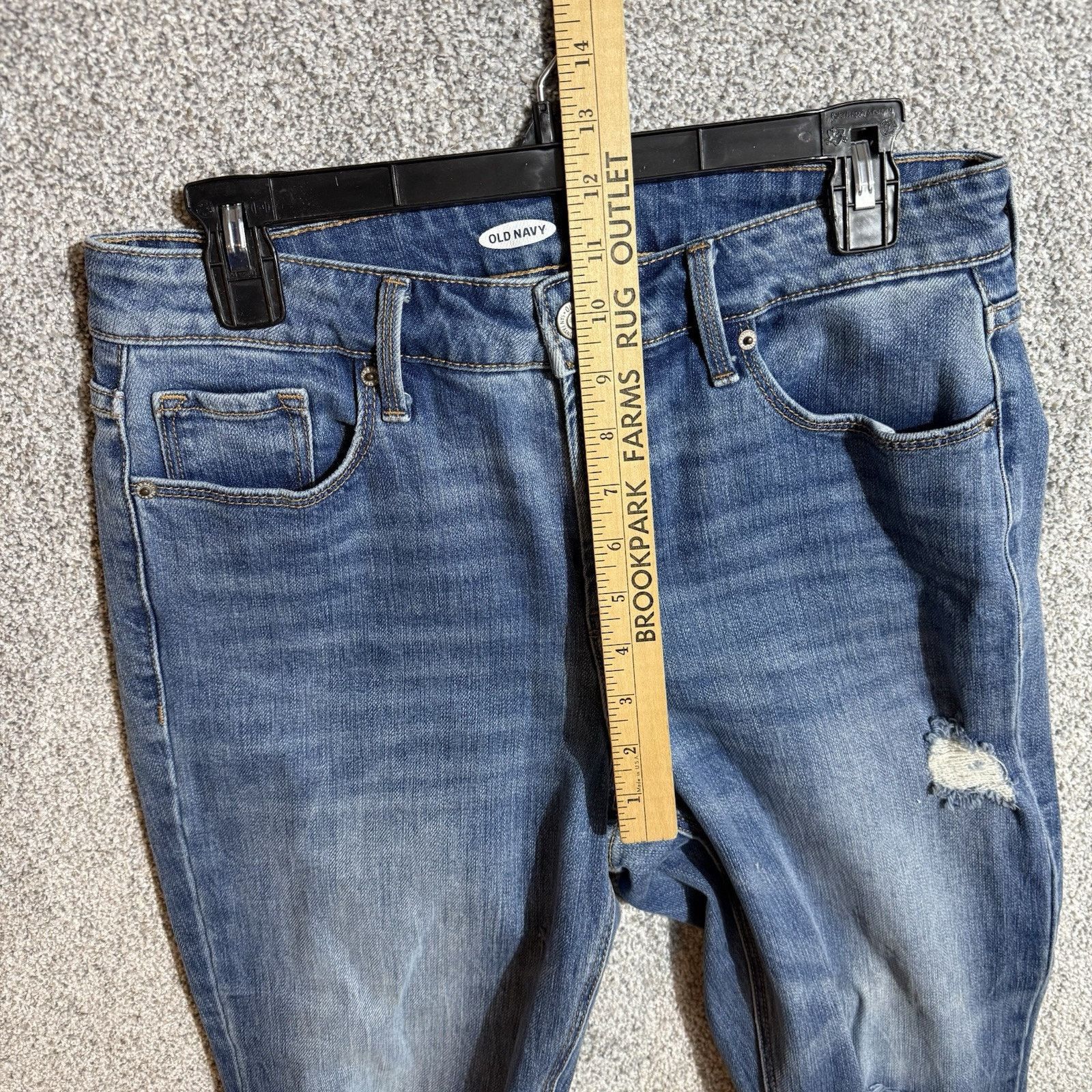 Old Navy Old Navy Jeans Womens 10 Power Straight Distressed Grunge Size 32" / US 10 / IT 46 - 5 Thumbnail