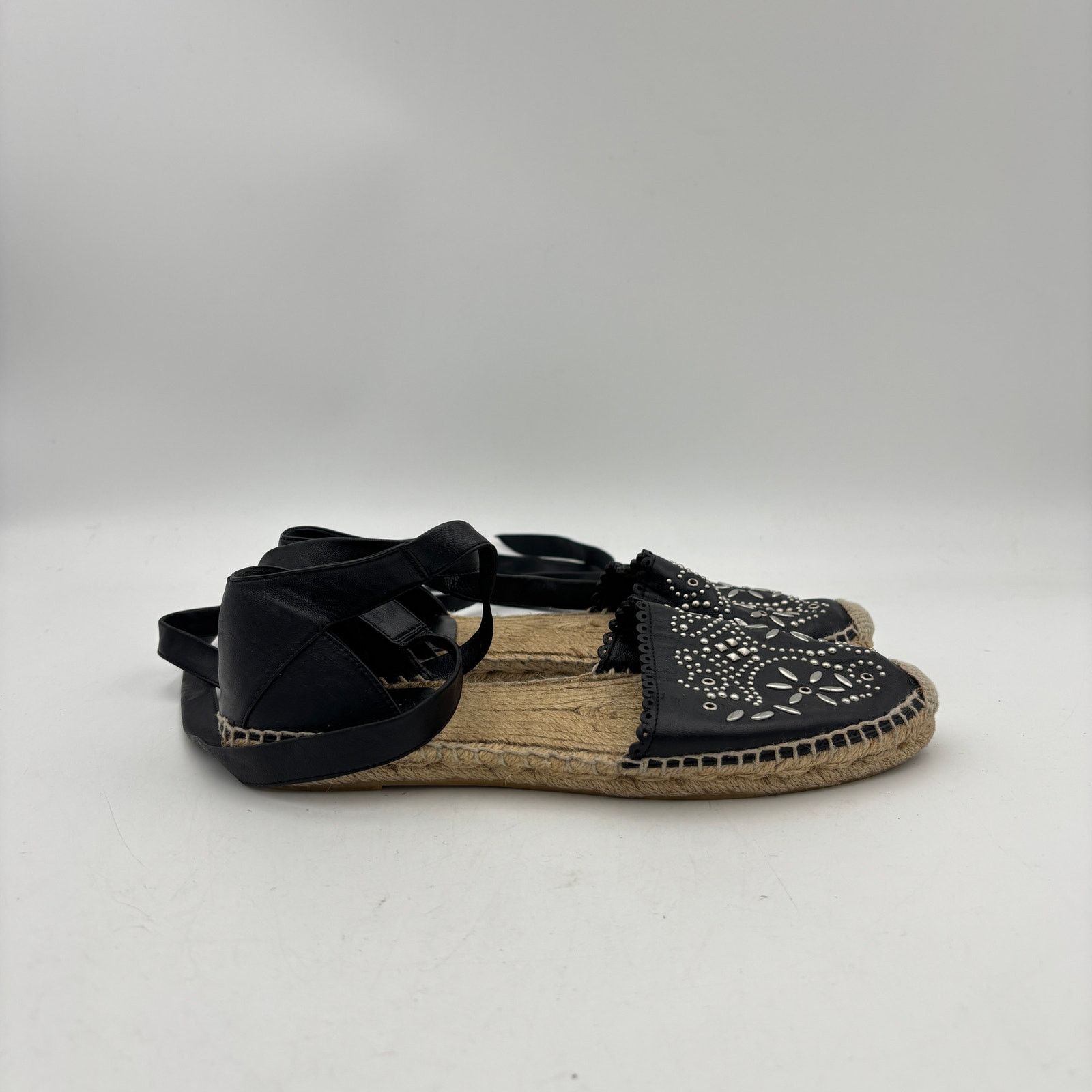 Saint Laurent Paris Saint Laurent Paris YSL Studded Leather Espadrilles Size US 7.5 / IT 37.5 - 3 Thumbnail